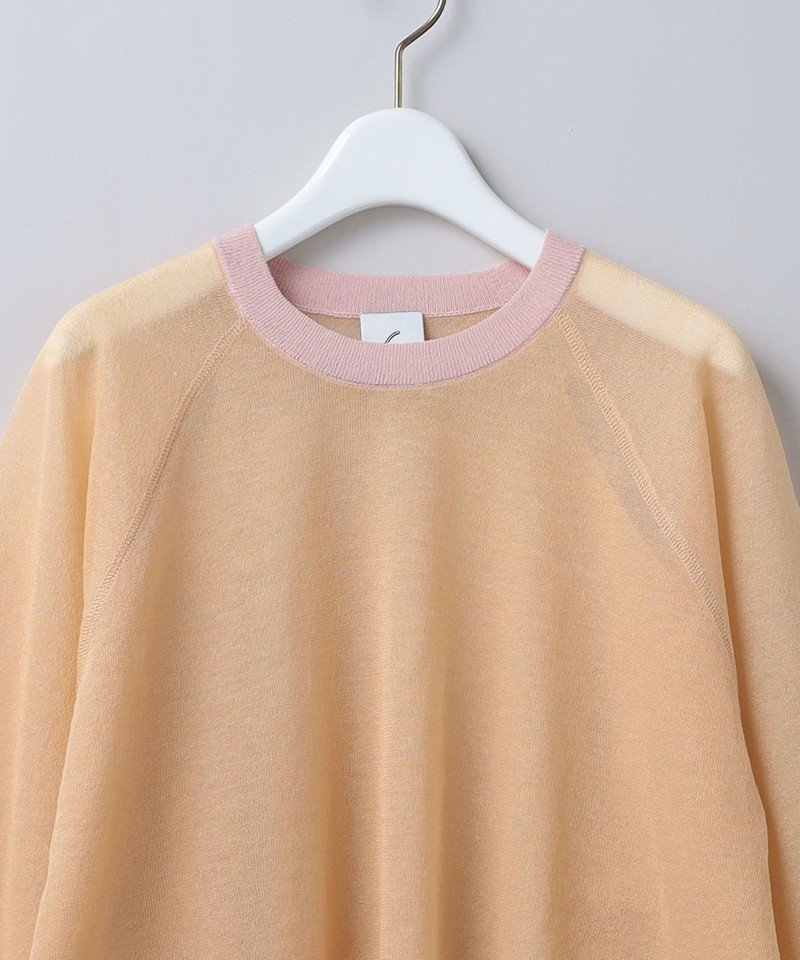 SALE／40%OFF】6(ROKU) ＜6(ROKU)＞SHEER COLOR RIB PULLOVER/ニット