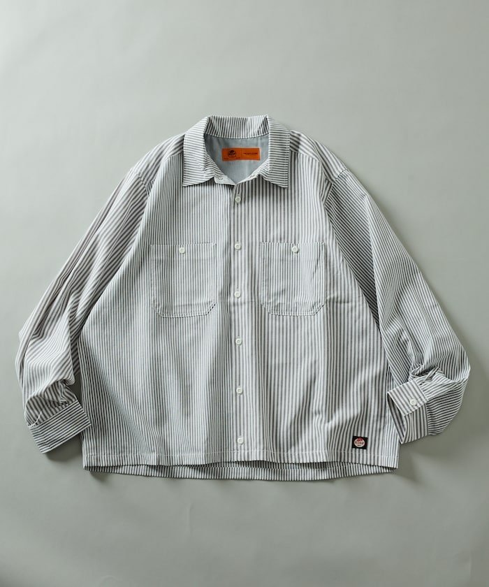 【別注】RED KAP × FREAK'S STORE クロップド オックスフォード ロングスリーブ ワークシャツ