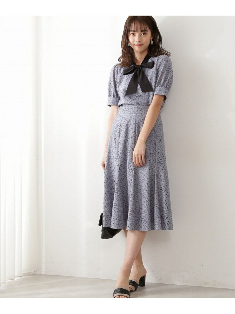 SALE／30%OFF】PROPORTION BODY DRESSING レースボウタイセットアップ プロポーションボディドレッシング ワンピース・ドレス  その他のワンピース・ドレス ホワイト グレー ブルー【送料無料】