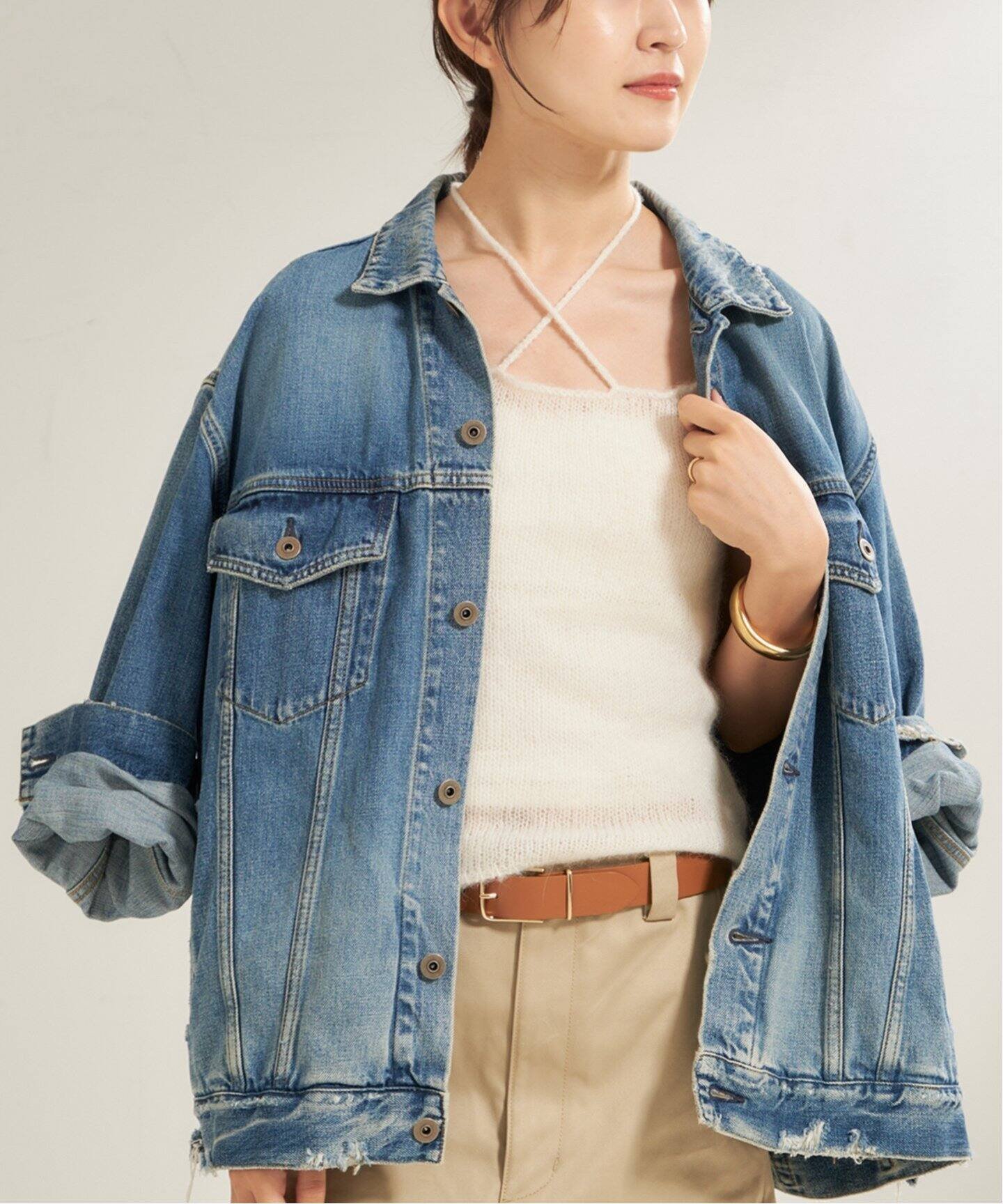 【2024AW プラージュ】アルパカ キャミソール ホワイト ツーハッチ tu-hacci 《ブライラズ for relax》リブレース