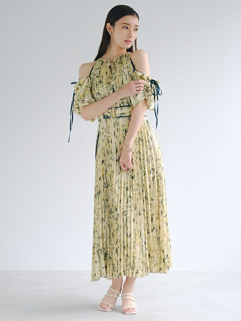 SALE／50%OFF】SNIDEL 2WAYボリュームスリーブプリントワンピース 