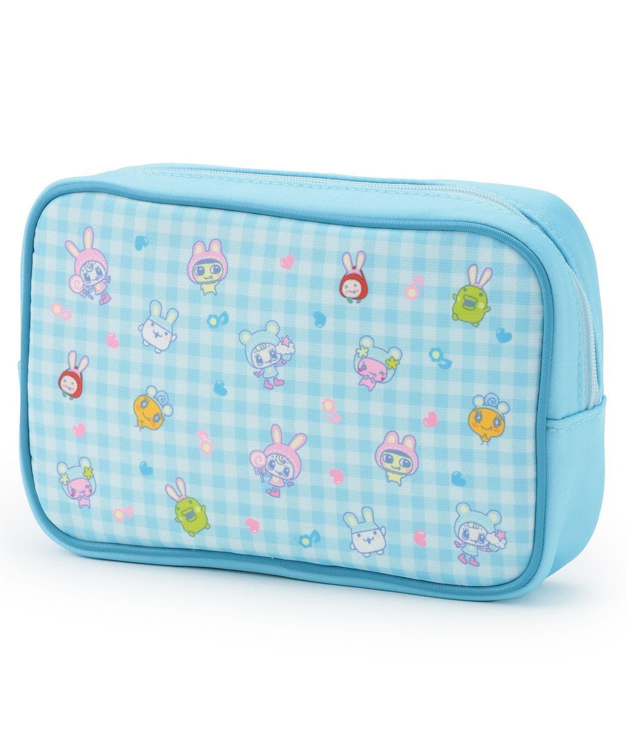 ナルミヤキャラクターズ MEZZO PIANO×TAMAGOTCHI ポーチ ナルミヤオンライン ファッション雑貨 その他のファッション雑貨 ブルー ピンク画像