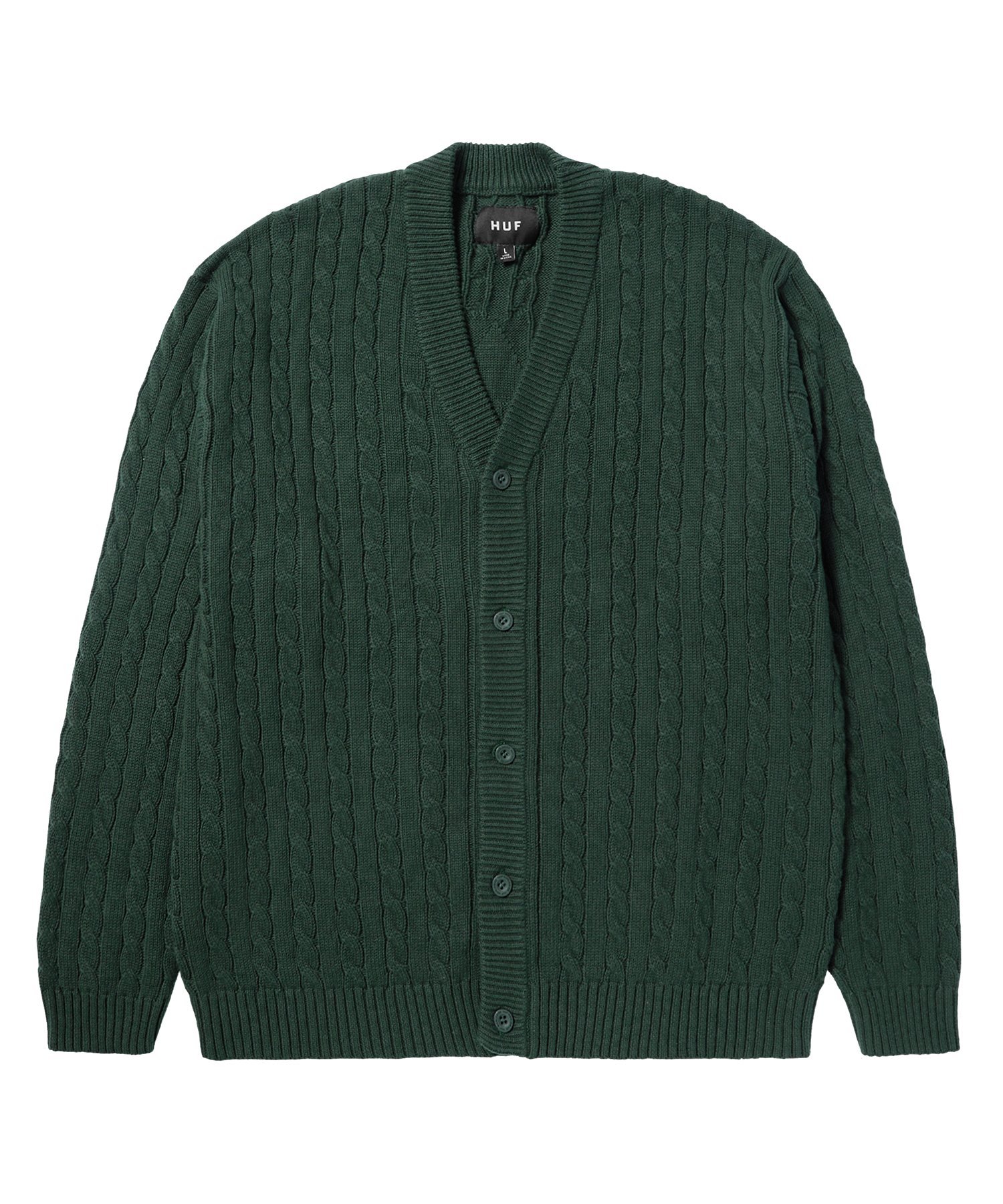 HUF ニットカーディガン　総柄 HUF（ハフ）の「CRACKED CARDIGAN / HUF カーディガン ニット