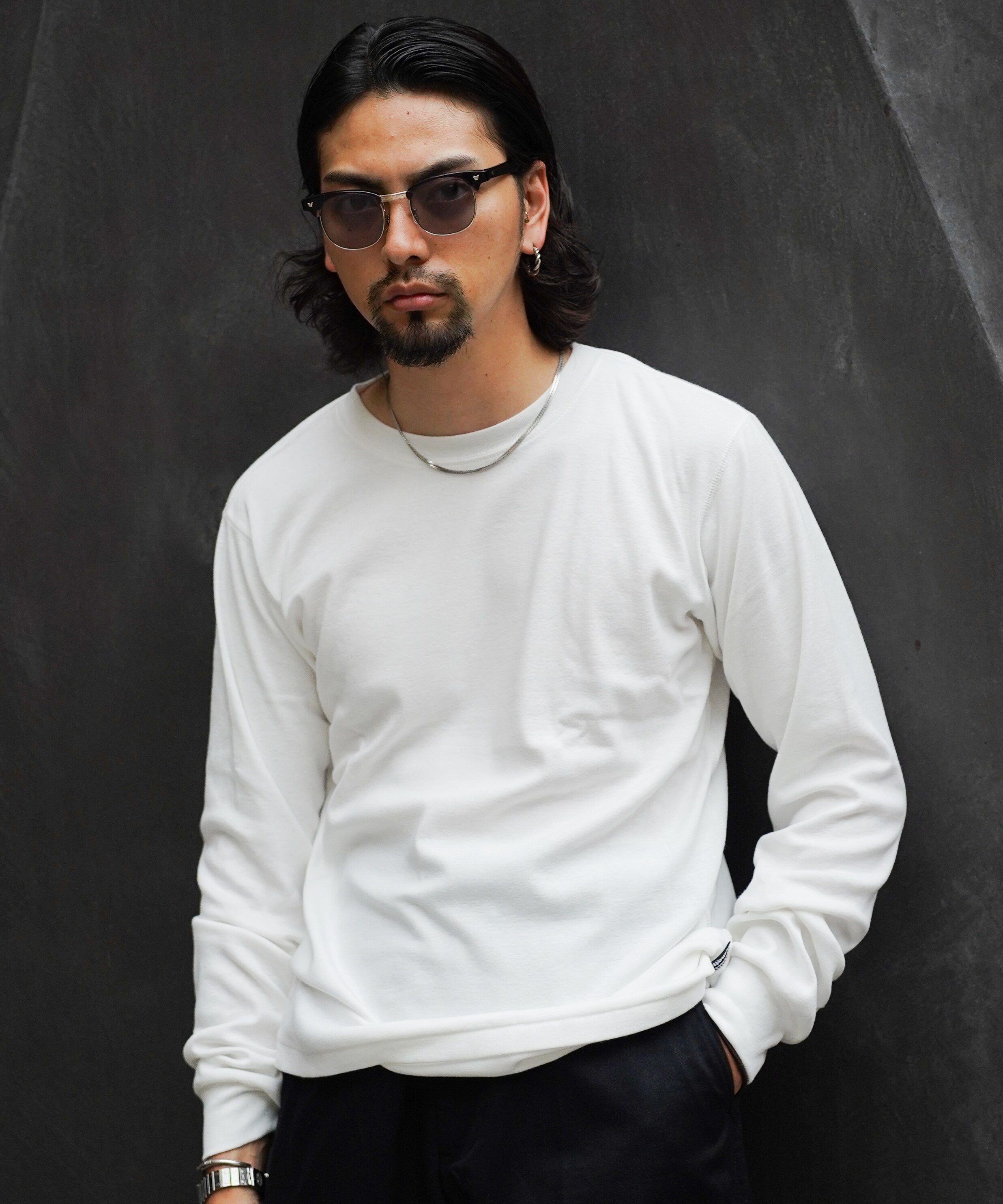 schott ショット ロンT Lサイズ トップス 長袖 Schott N.Y.C Tシャツ ショット ロンT ワイド レザーポケット
