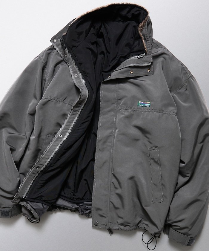 【限定展開】リバーシブルライナーセット 4way スタンドカラー ブルゾン / ナイロンフリース ライナーセット / 2枚セット 