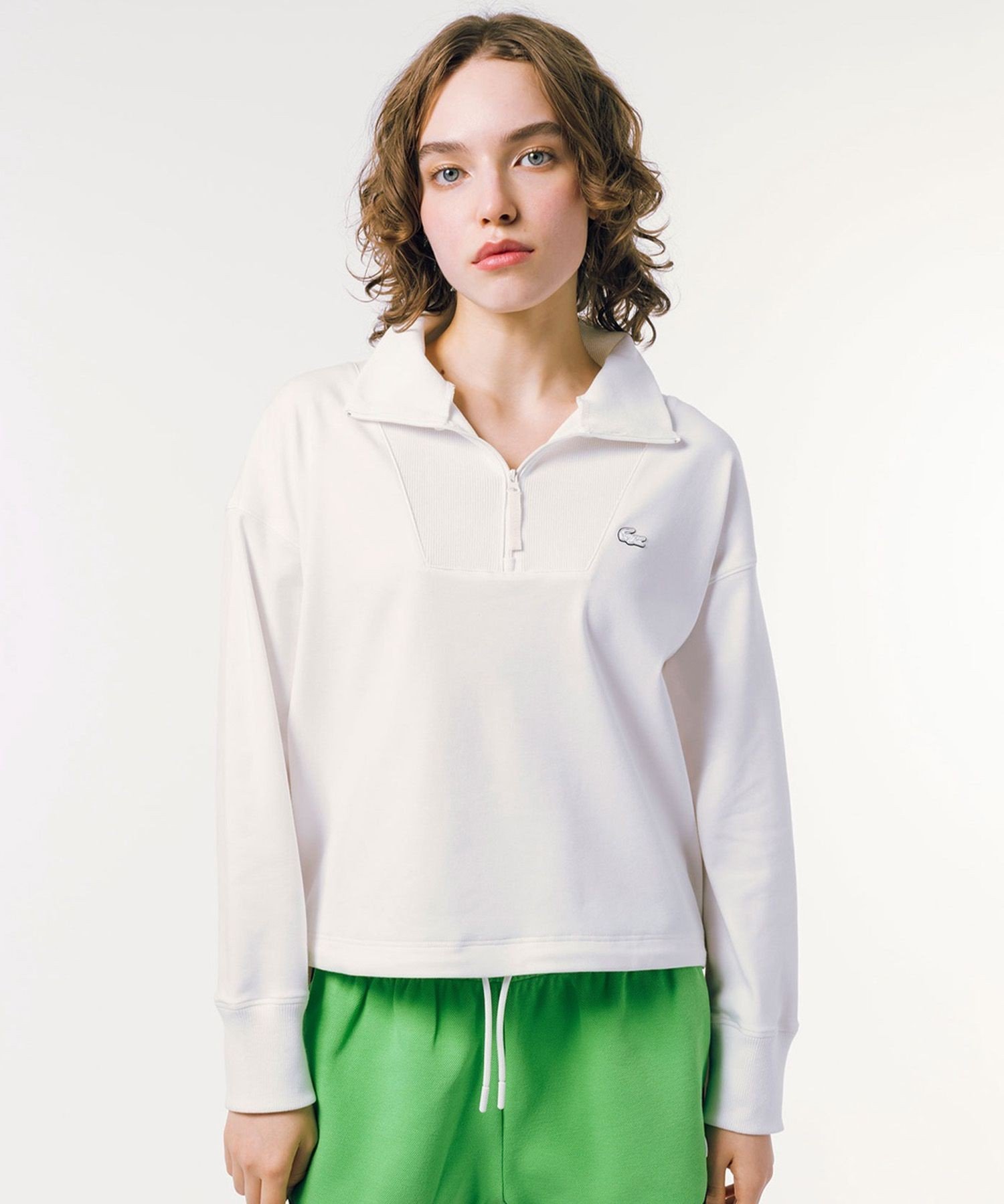 LACOSTE / ラコステ フラワーグラフィッククルーネックスウェット トレーナー LACOSTE｜フラワーグラフィッククルーネックスウェット