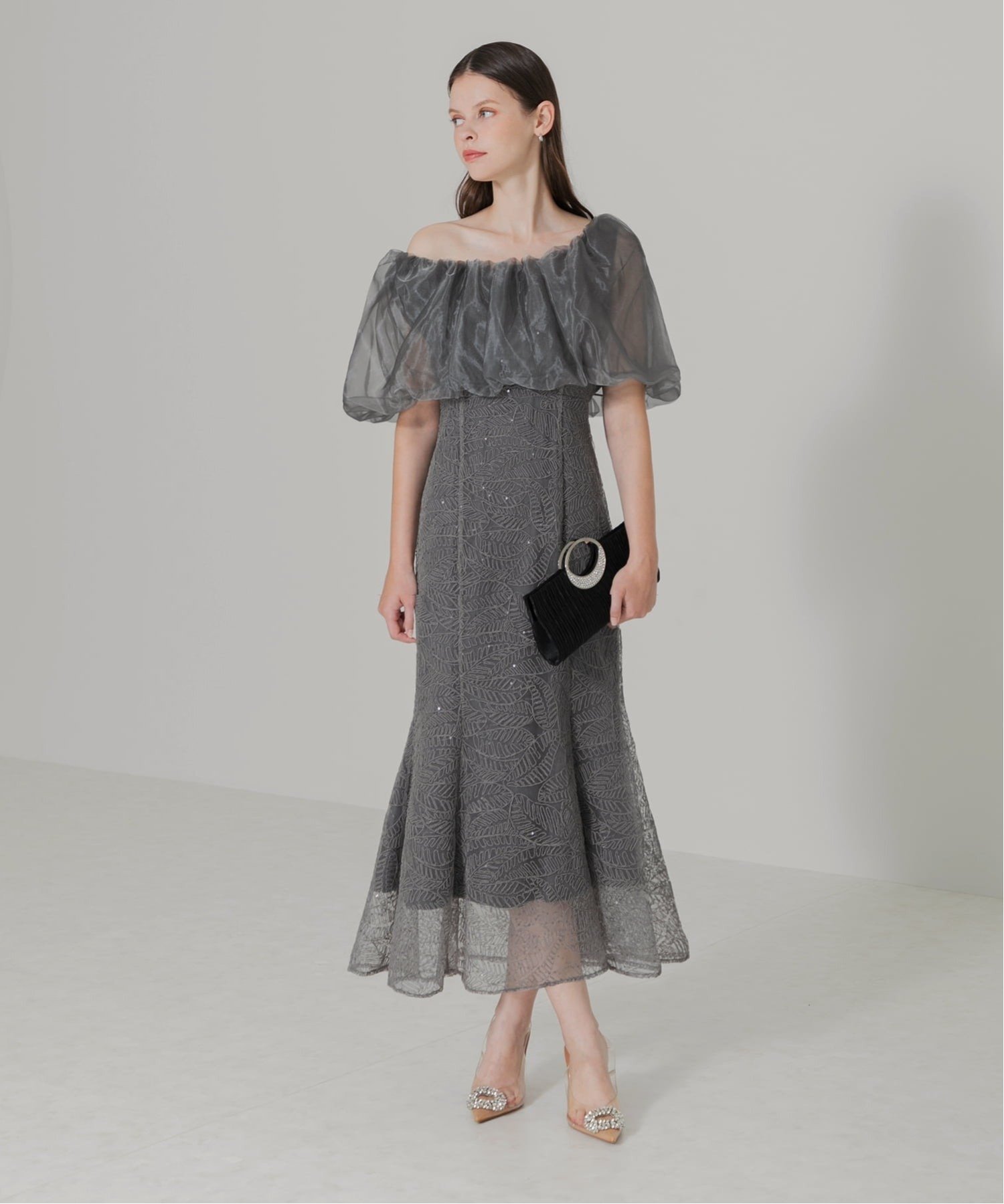 SALE／10%OFF】Leja LEJA/2WAYオフショルダーワッフル生地マーメイド