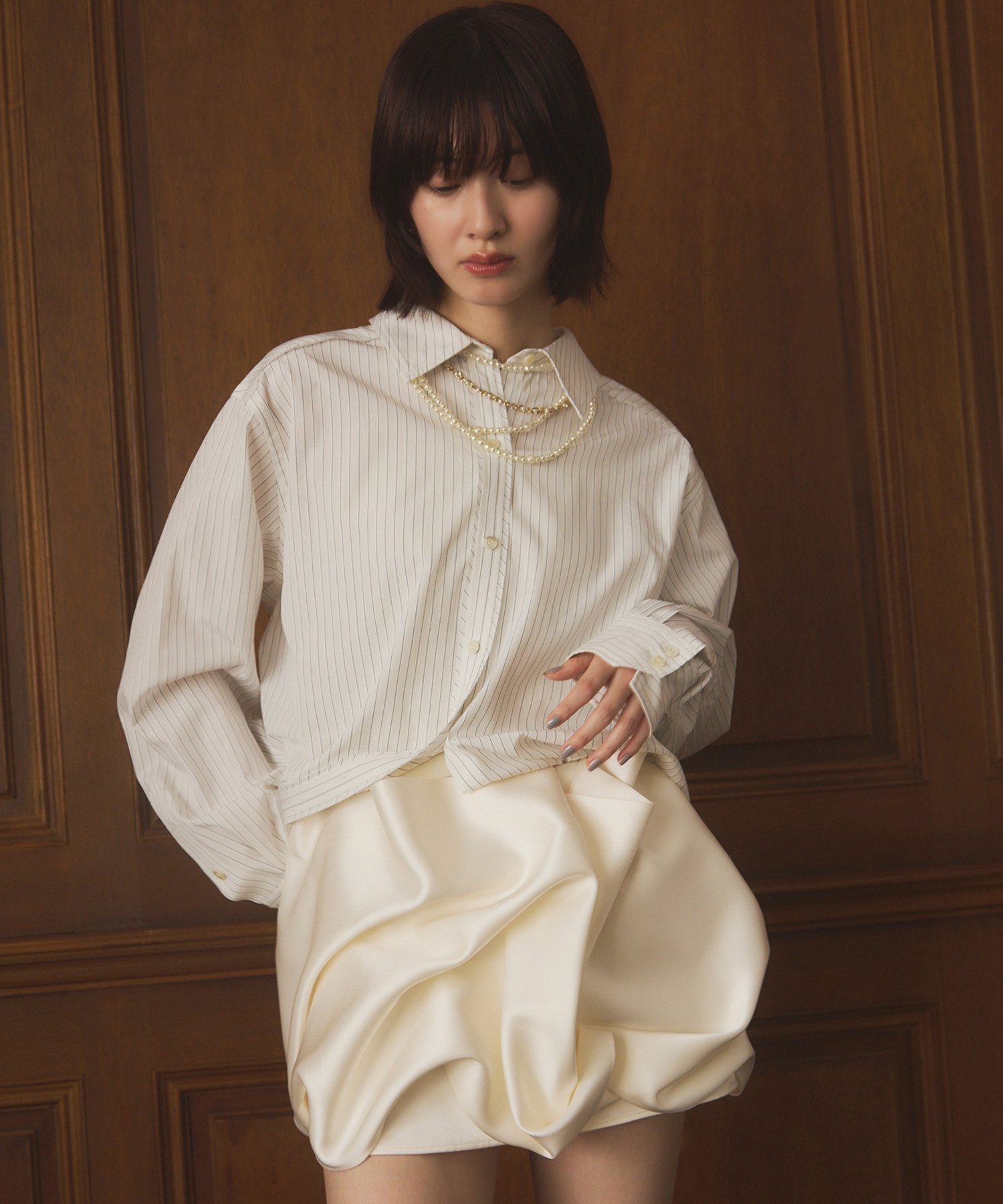 ドレープバルーンミニスカート