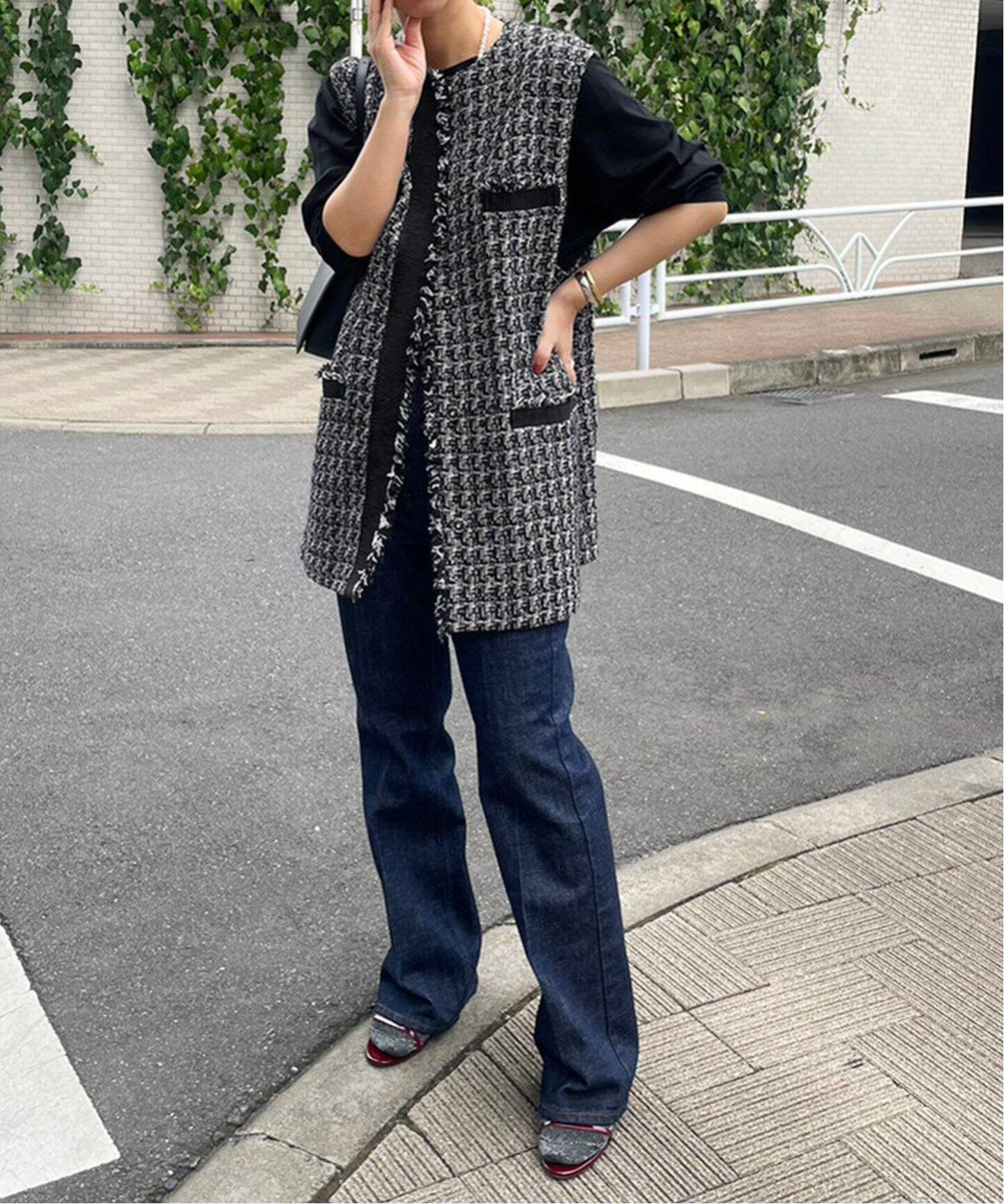 VERMEIL par iena ツイードジレ ヴェルメイユ パー イエナ トップス