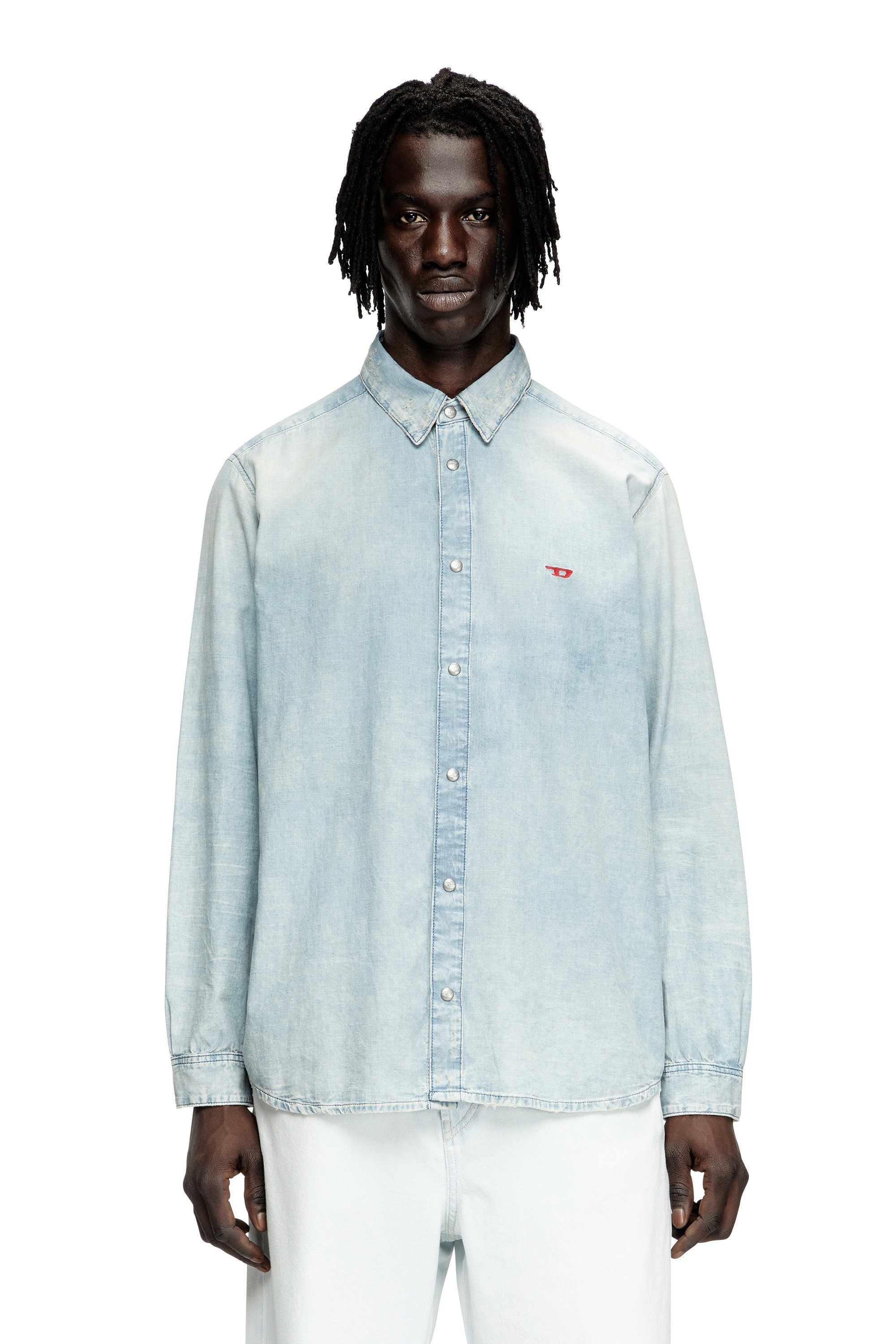 楽天市場】DIESEL メンズ シャツ デニム D-DEWNY-HOOD-S1 SHIRT
