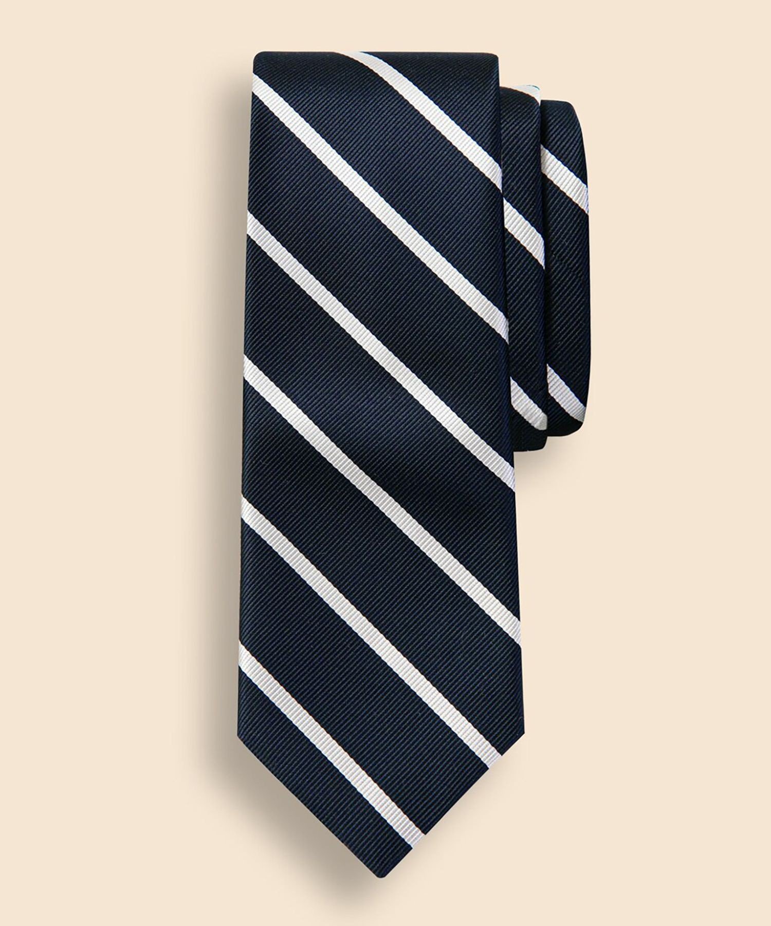 Brooks Brothers ネクタイ ビジネス パーティー N-0346 MADE IN USA製 BROOKS BROTHERS 346 レジメンタルストライプ柄