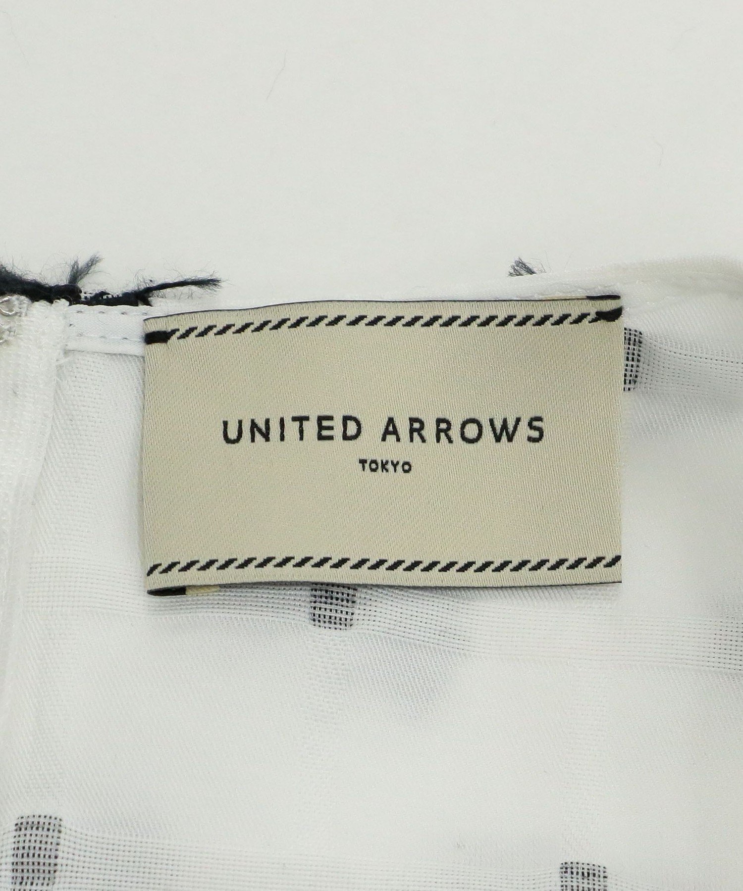 UNITED ARROWS リボン カットジャカード 8SL ブラウス ユナイテッド