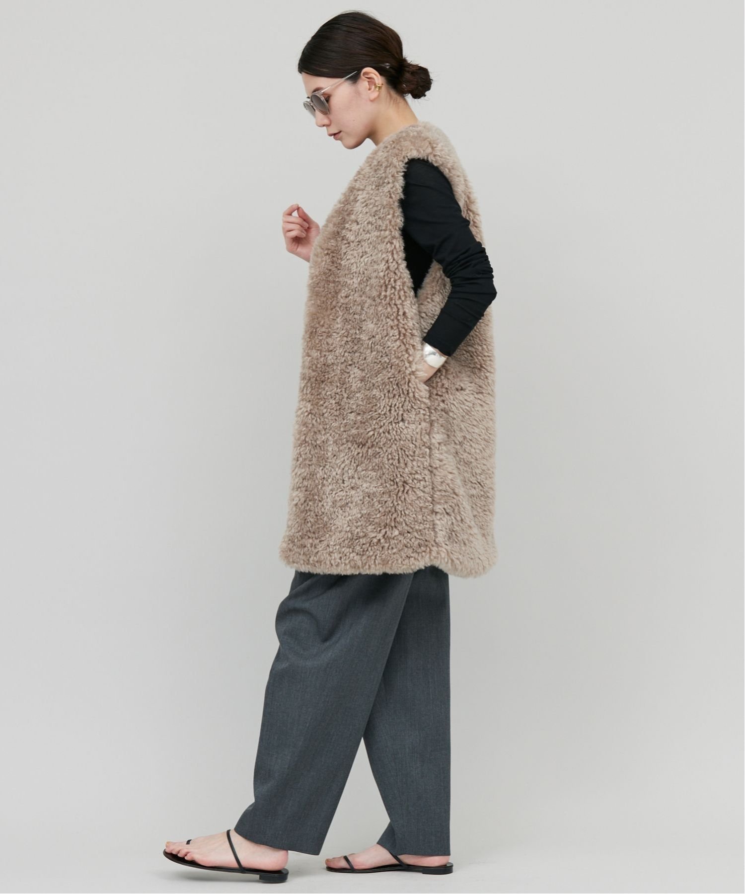 SALE／20%OFF】Curensology シープライクファーベスト カレンソロジー