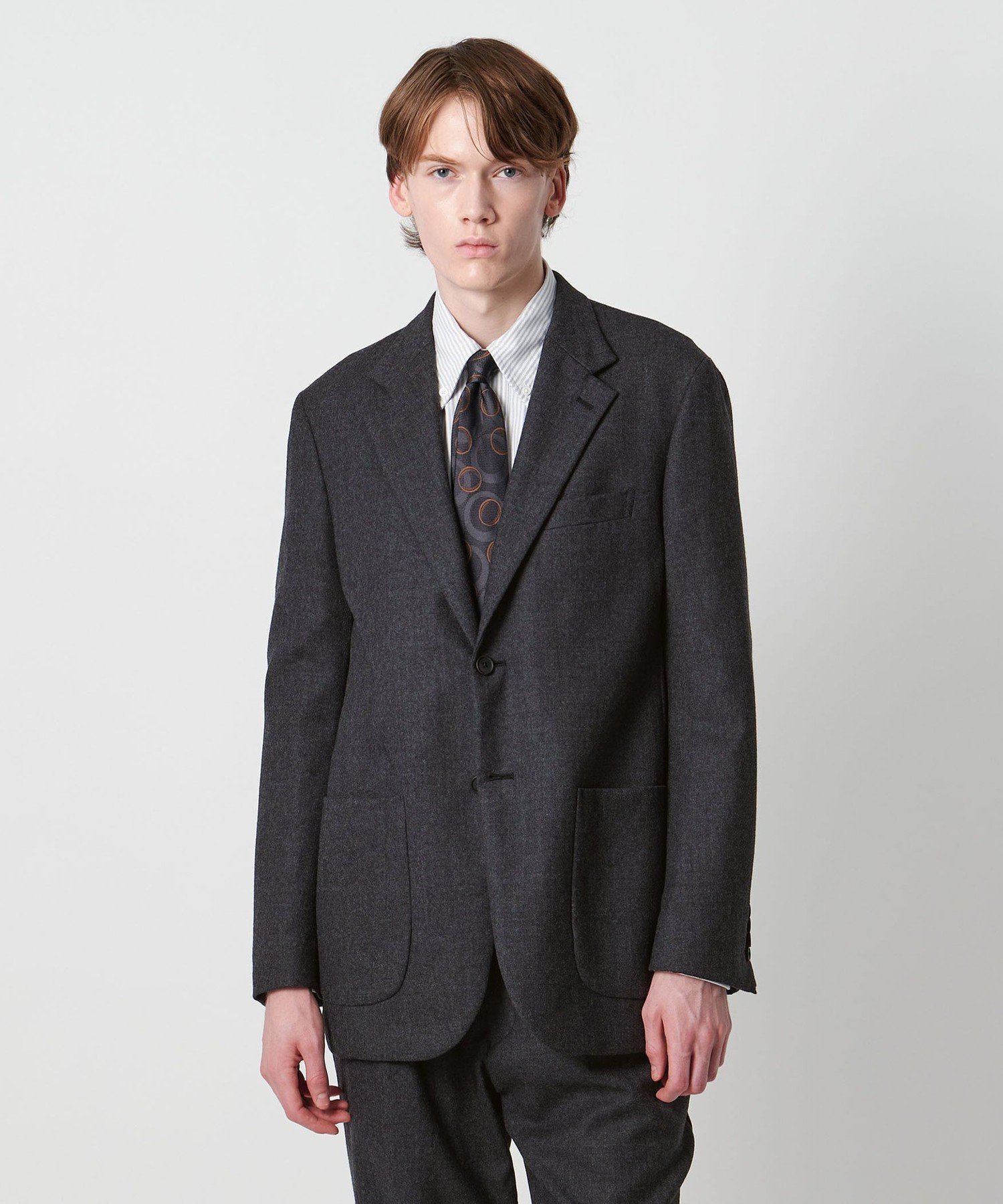 新品district united arrows トロピカルウールセットアップ ウール モヘヤ トロピカル ダブル 6ボタン スーツ MC‐MODEL