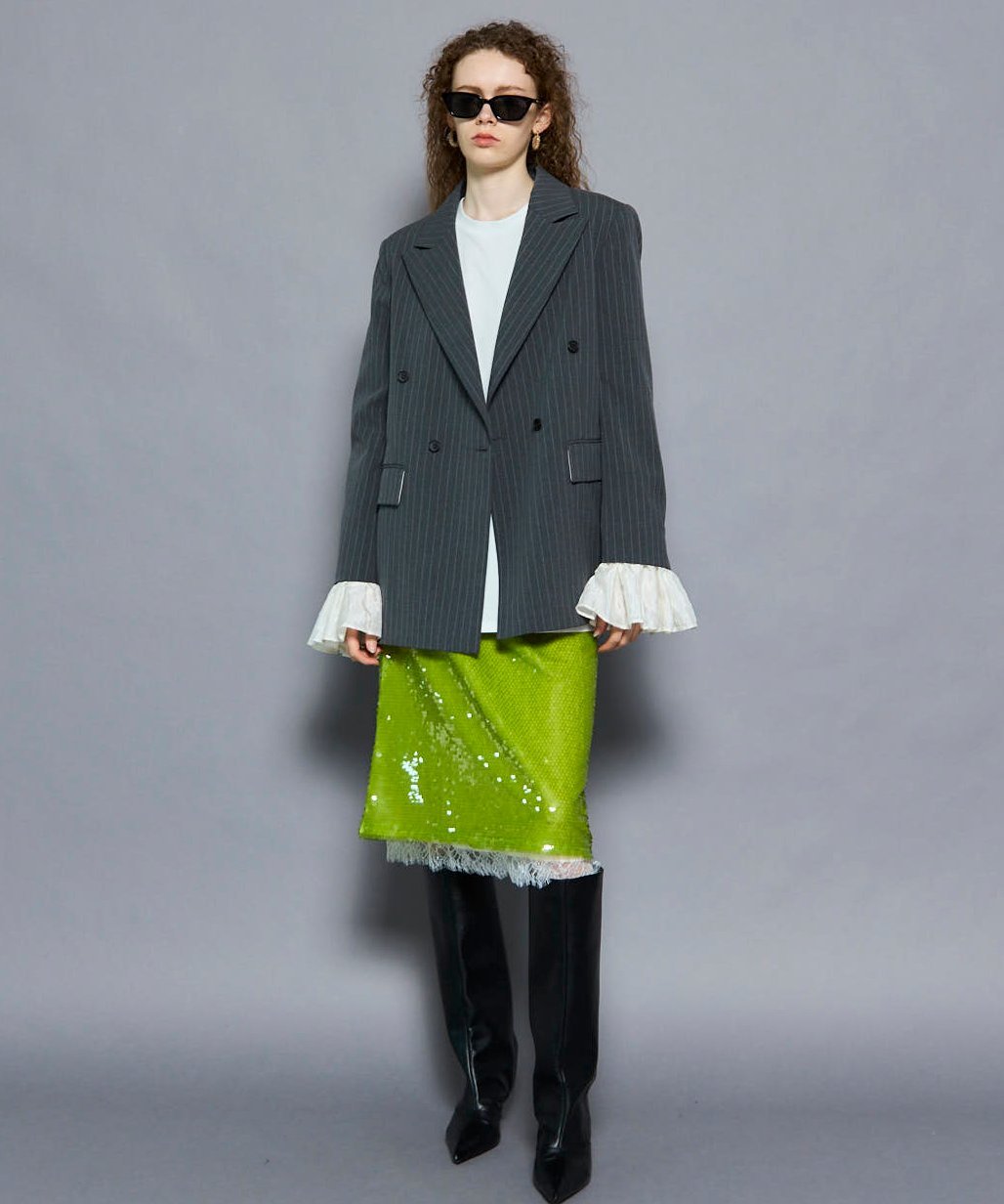 Ruffle Sleeves Jacket