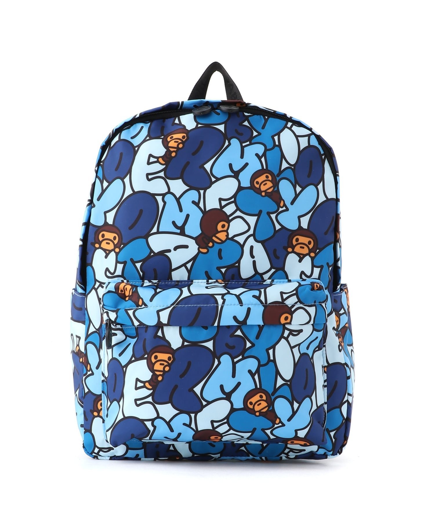 BABYMILO キャラクター柄リュック 青 BABYMILO キャラクター柄リュック 青 BABY MILO GAME PATTERN