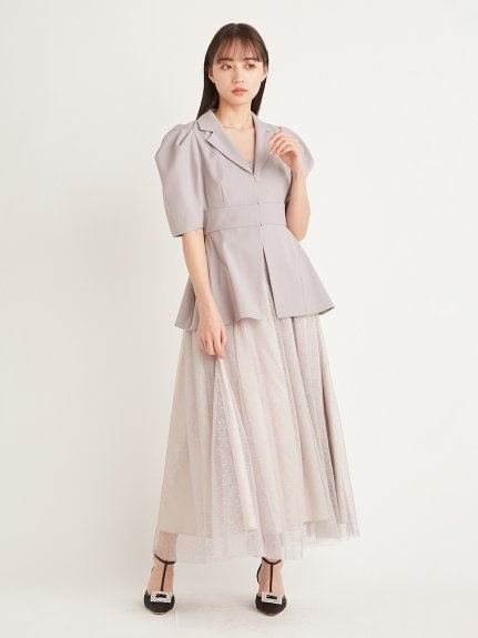 SALE／50%OFF】SNIDEL ジャケットレイヤードレースワンピース 