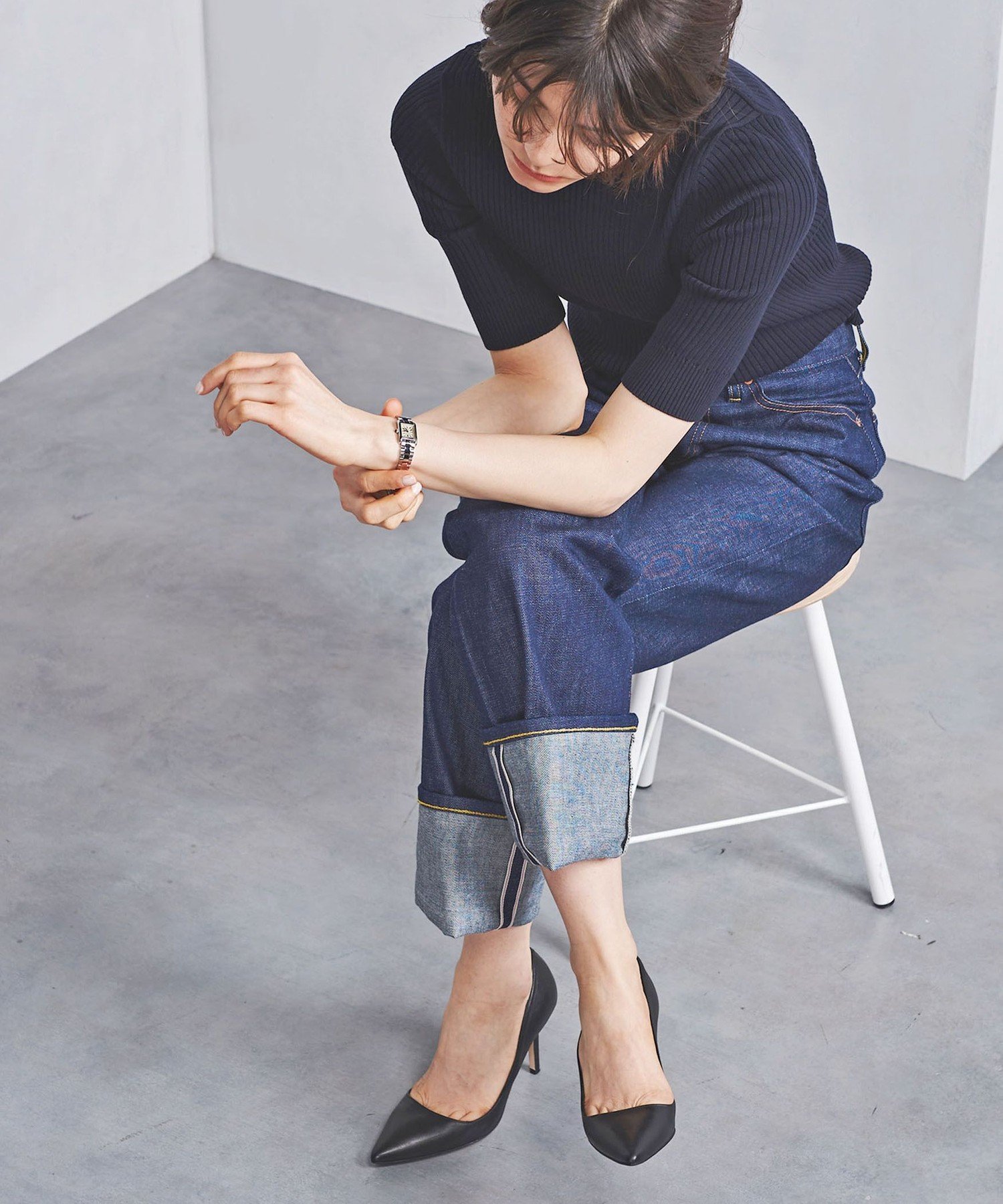 UNITED ARROWS UAB スクエア メタル 腕時計 ユナイテッド