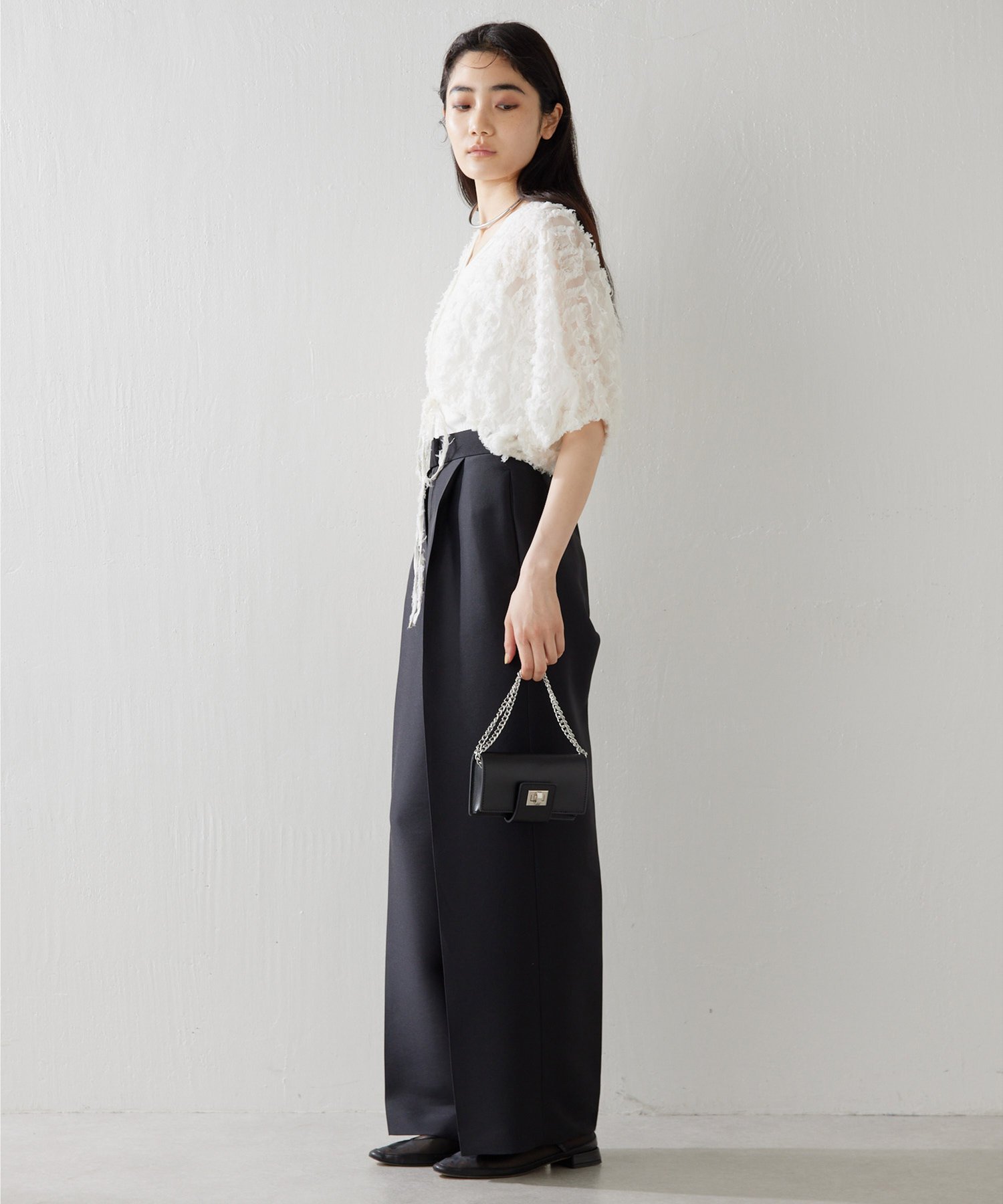 SALE／10%OFF】Whim Gazette シルキーワイドパンツ ウィム ガゼット 