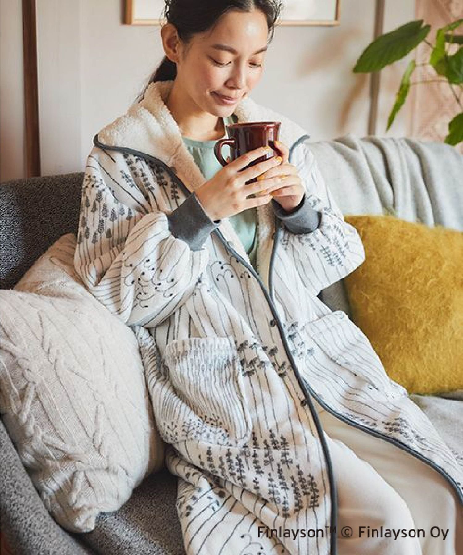 楽天市場】【SALE／50%OFF】着るロングブランケット《FINLAYSONコラボ