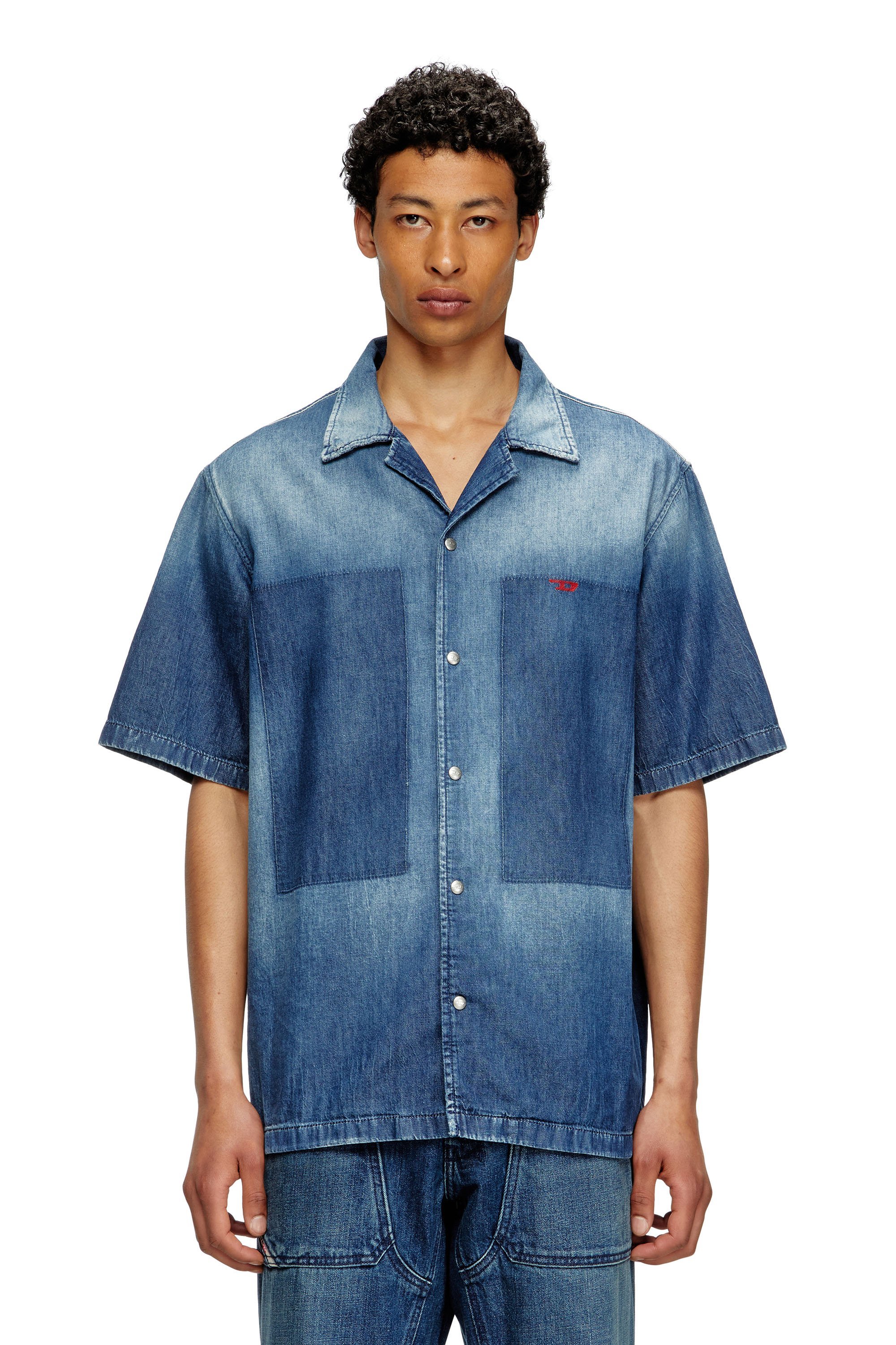 楽天市場】DIESEL メンズ シャツ 半袖 デニム D-PAROSHORT SHIRT