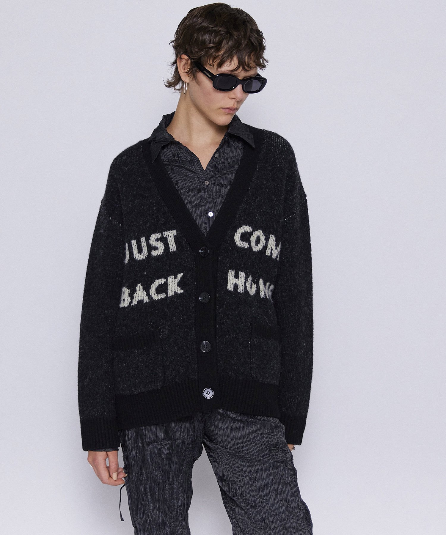 MAISON SPECIAL Logo Jacquard Knit Cardigan メゾンスペシャル