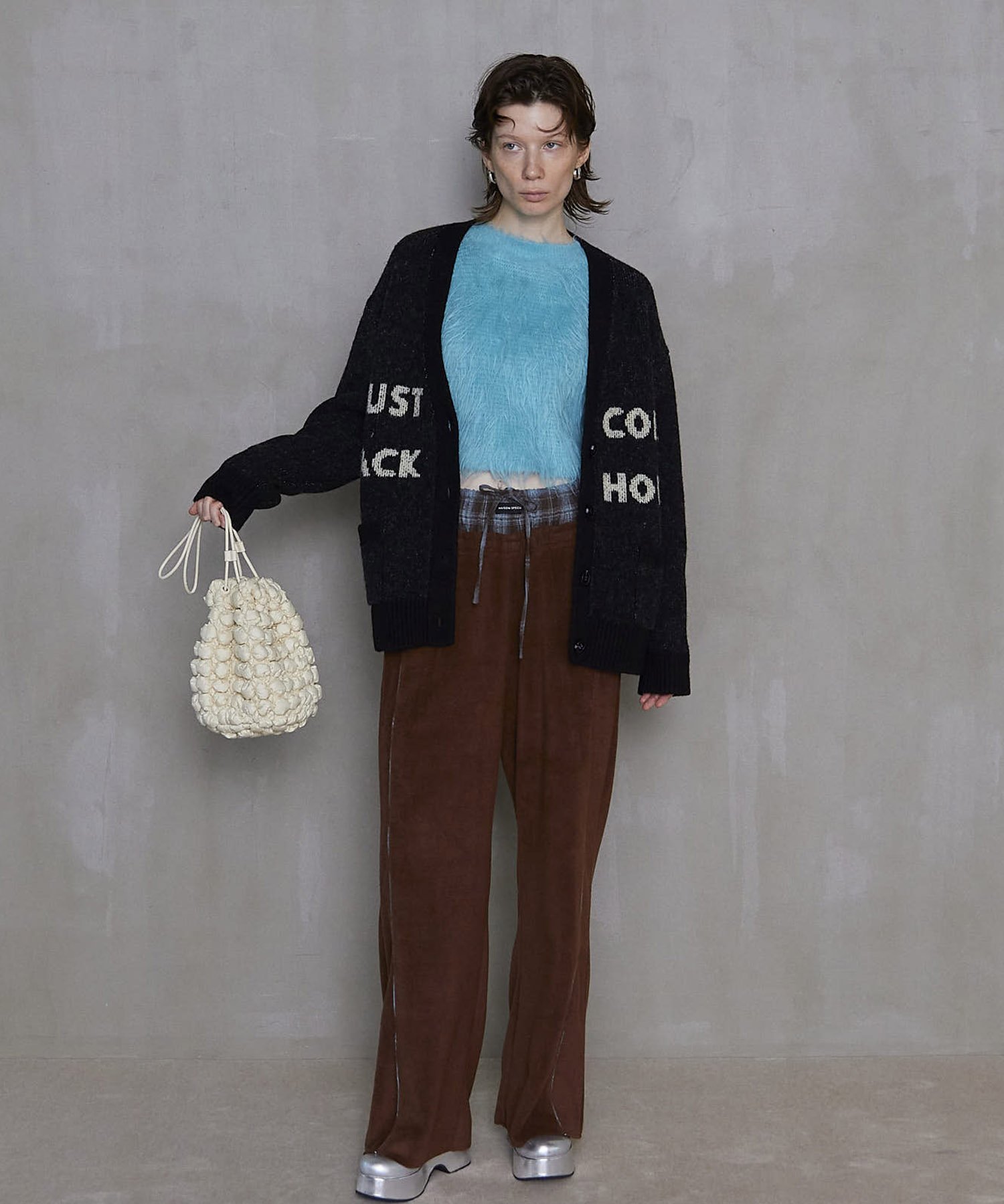 【即完売】MAISONSPECIALメゾンスペシャル今季グラフィックカーディガン SALE／30%OFF】MAISON SPECIAL Logo Jacquard Knit Cardigan メゾン