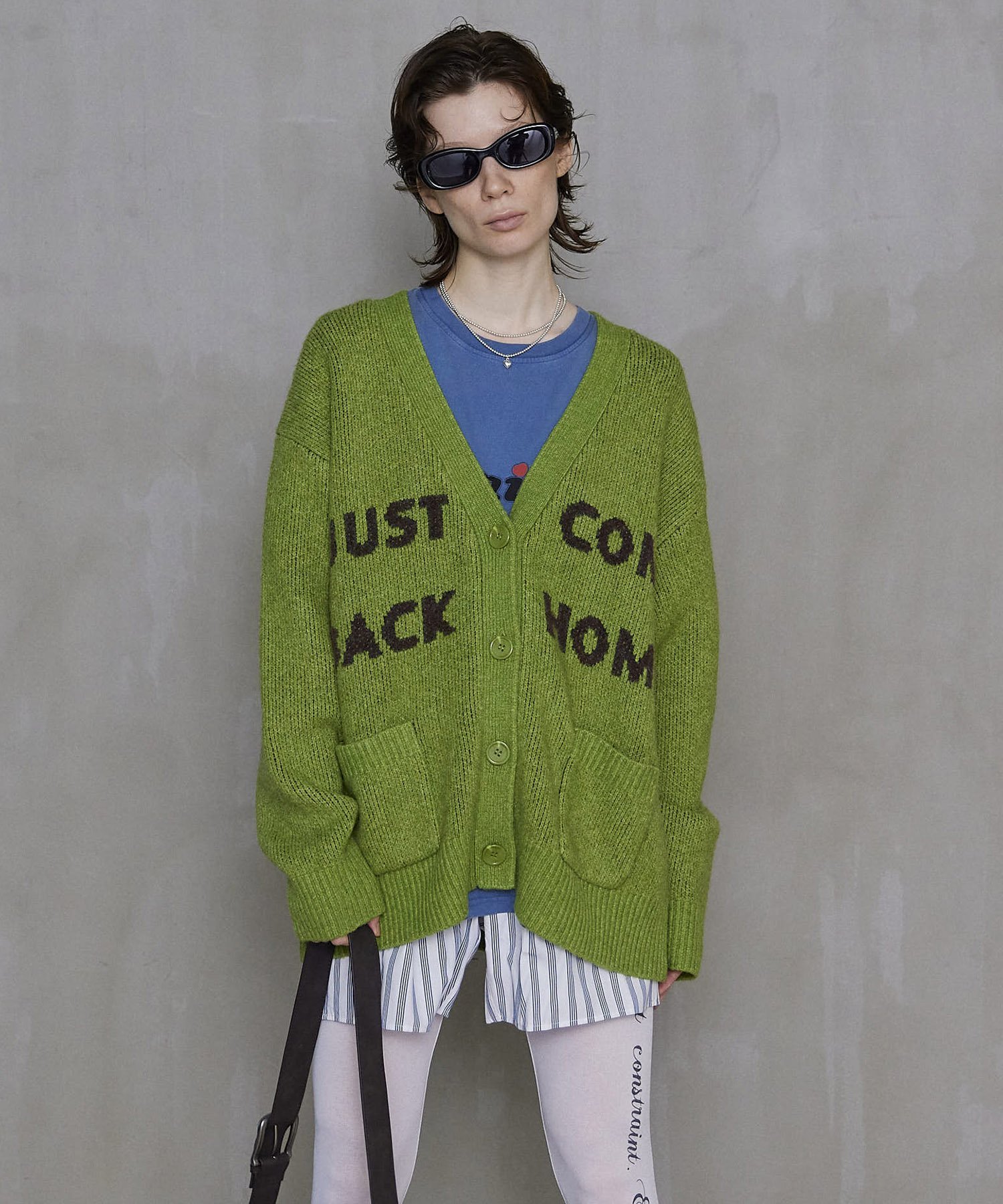 メゾンスペシャル　カーディガン MAISON SPECIAL Logo Jacquard Knit Cardigan メゾンスペシャル