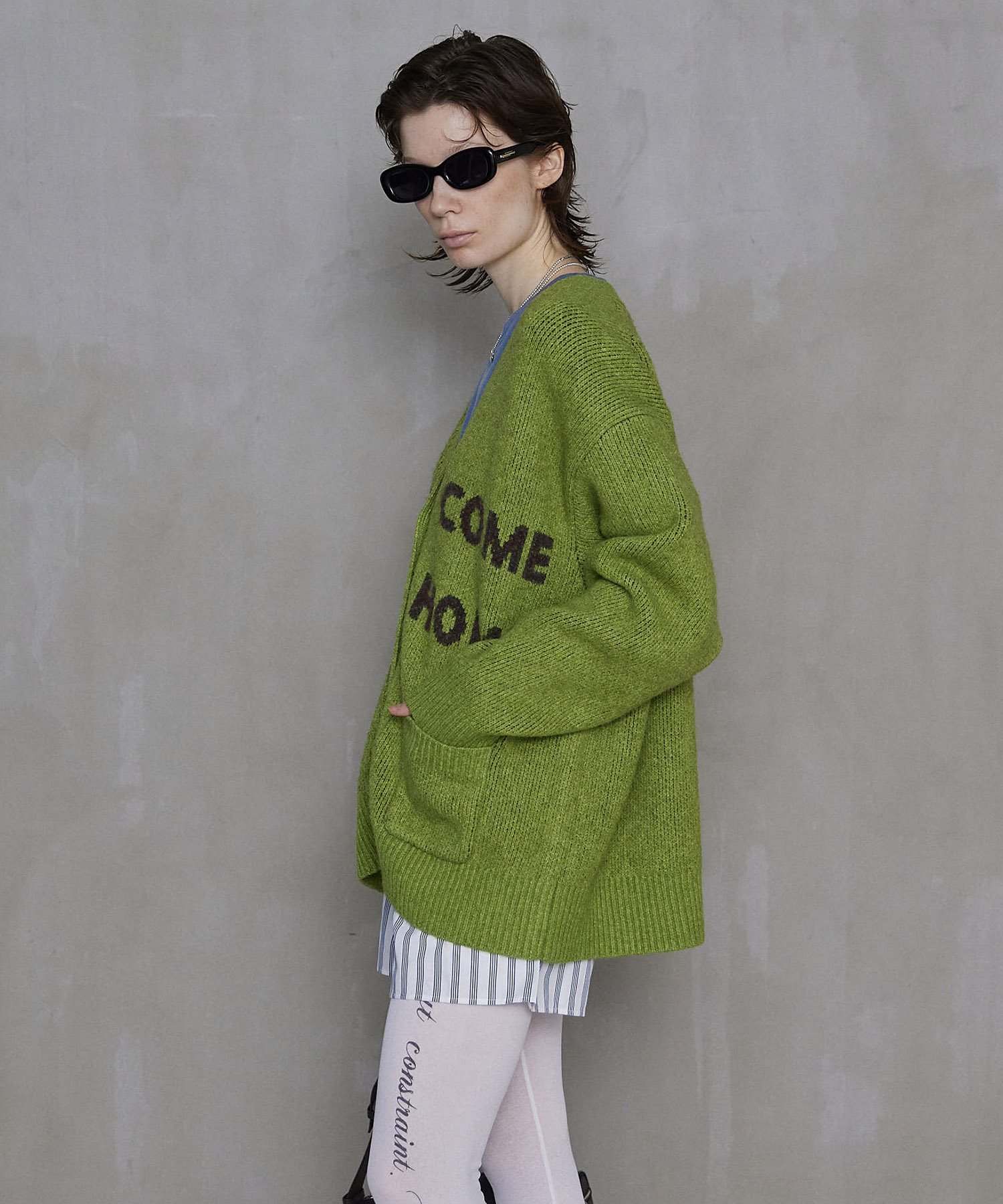 MAISON SPECIAL Logo Jacquard Knit Cardigan メゾンスペシャル