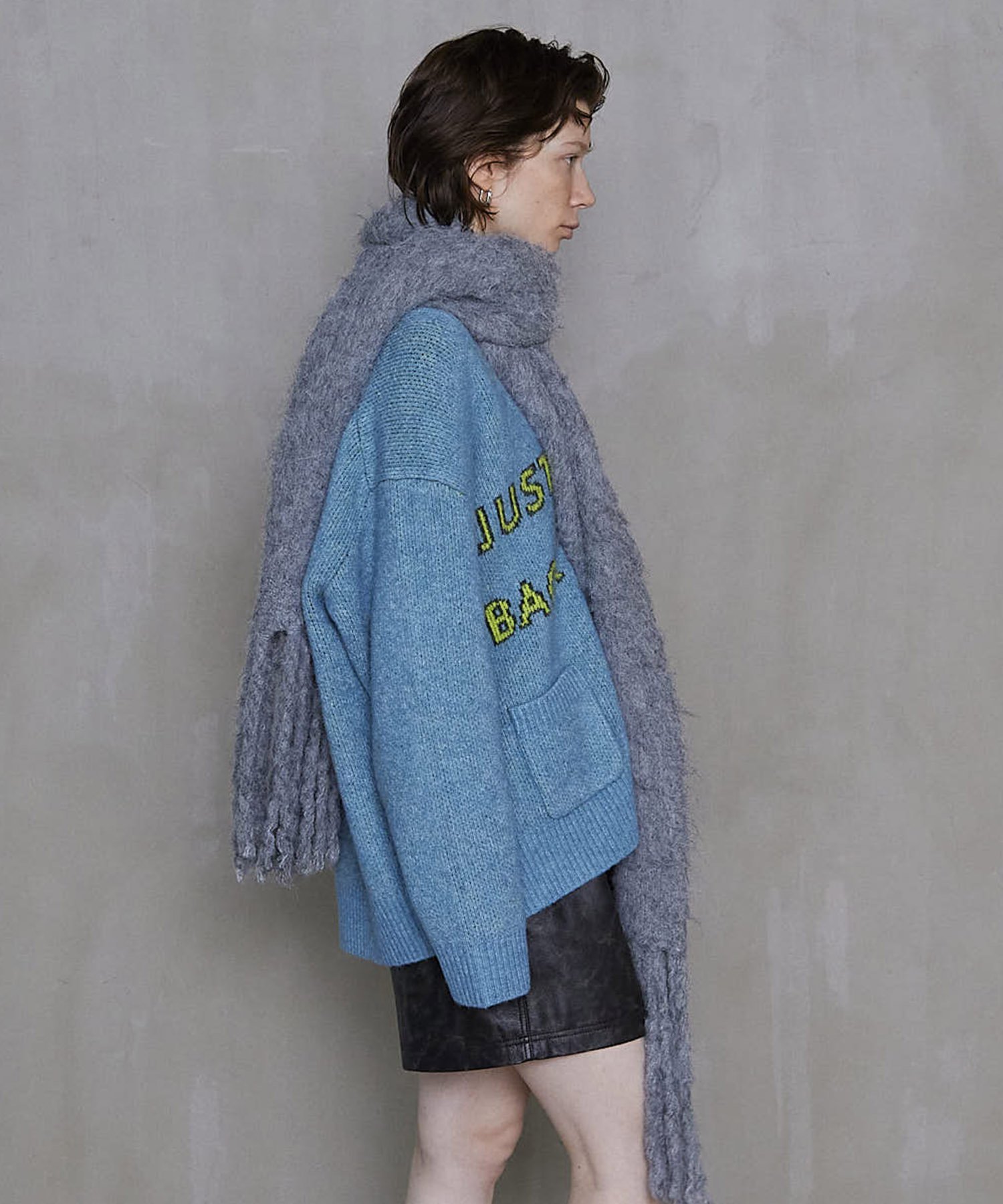 MAISON SPECIAL Logo Jacquard Knit Cardigan メゾンスペシャル