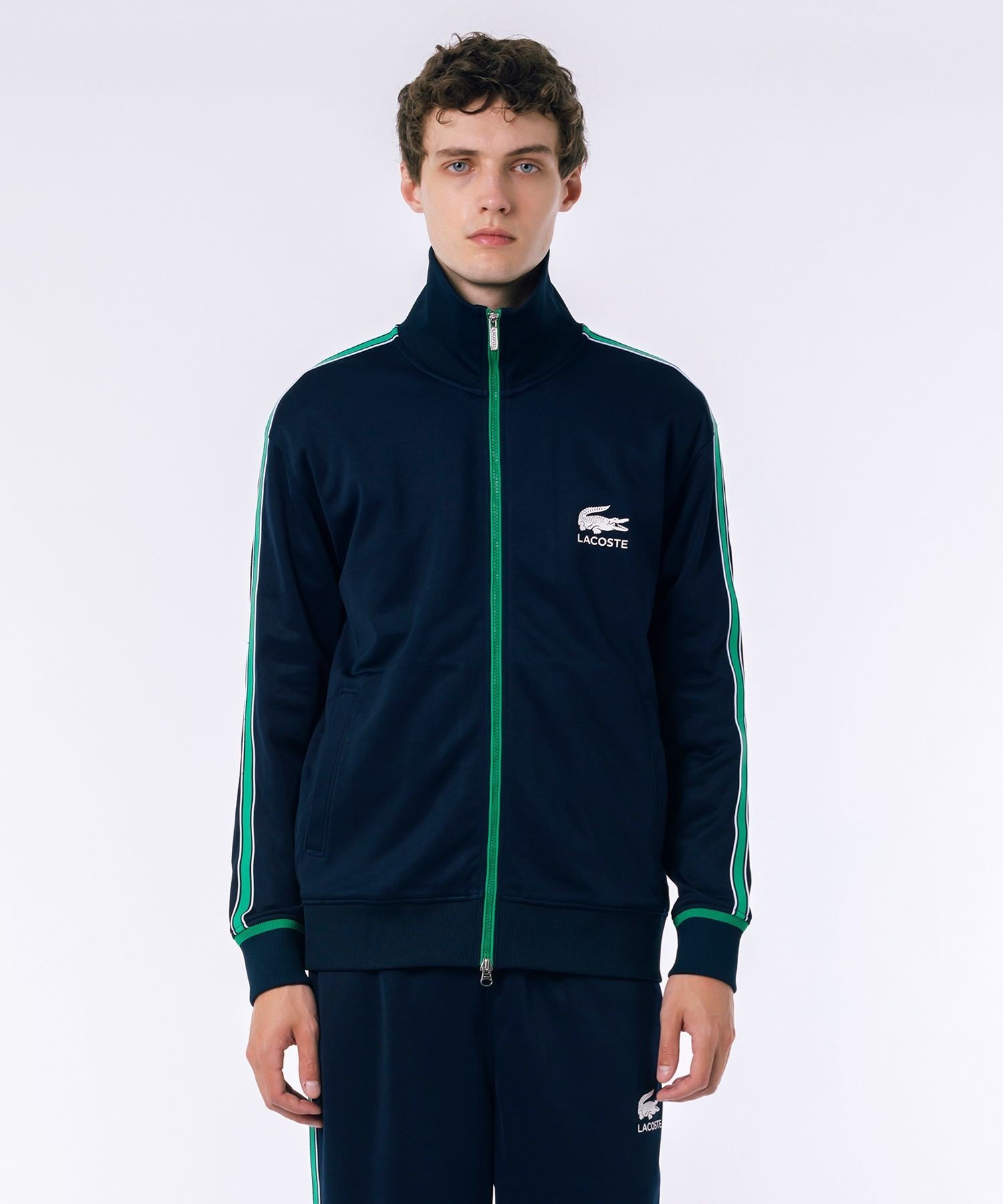LACOSTE トラックジャケット LACOSTE ジャージ モノグラムジャカードトラックジャケット
