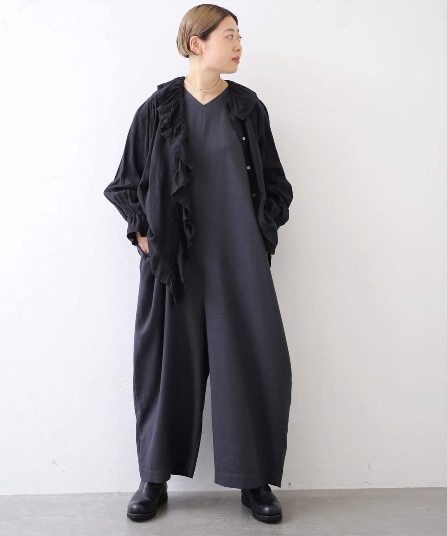 journal standard luxe フレンチリネン フリルパフブラウス ジャーナル 