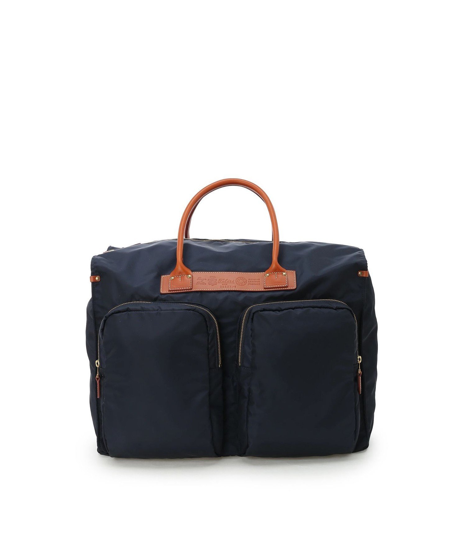 【希少品】フェリージ ボストンバッグ 2way P4 レザー ナイロン ブルー Felisi - フェリージ／Felisi バッグ ボストンバッグ 鞄 旅行鞄