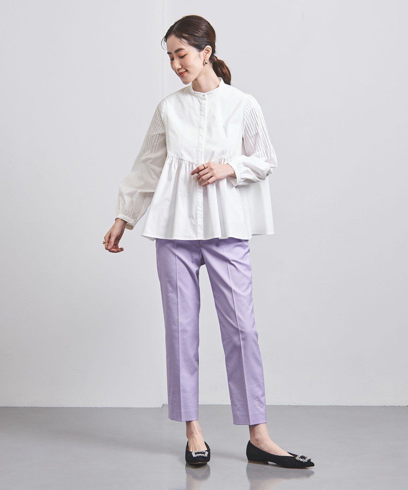 UNITED ARROWS C/P ピンタックスリーブ ブラウス ユナイテッドアローズ 