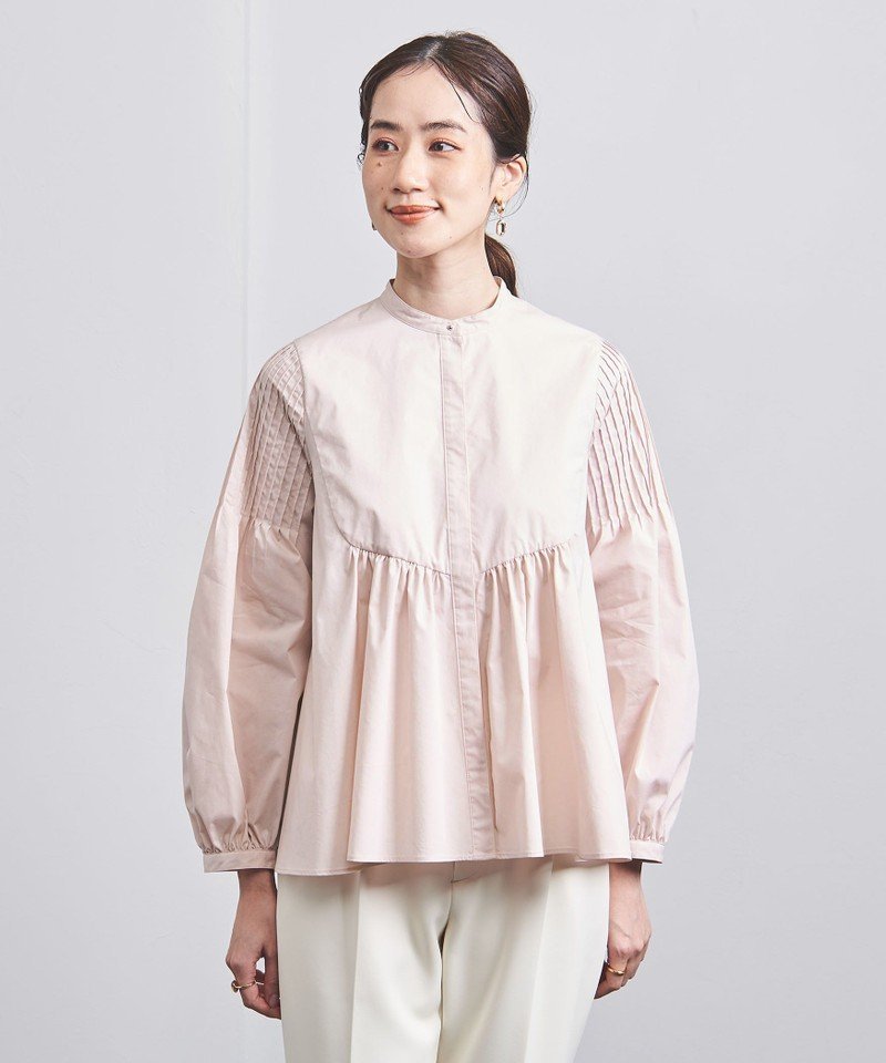 UNITED ARROWS C/P ピンタックスリーブ ブラウス ユナイテッド