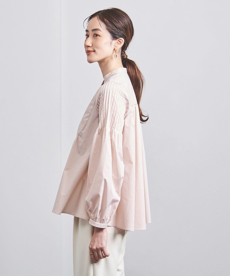 一度のみ着用】UNITED ARROWS ピンタックスリーブ ブラウス
