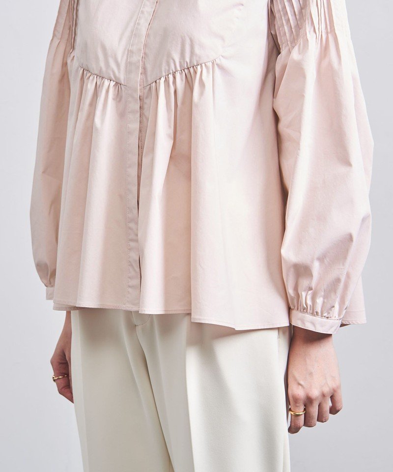 UNITED ARROWS C/P ピンタックスリーブ ブラウス ユナイテッドアローズ 