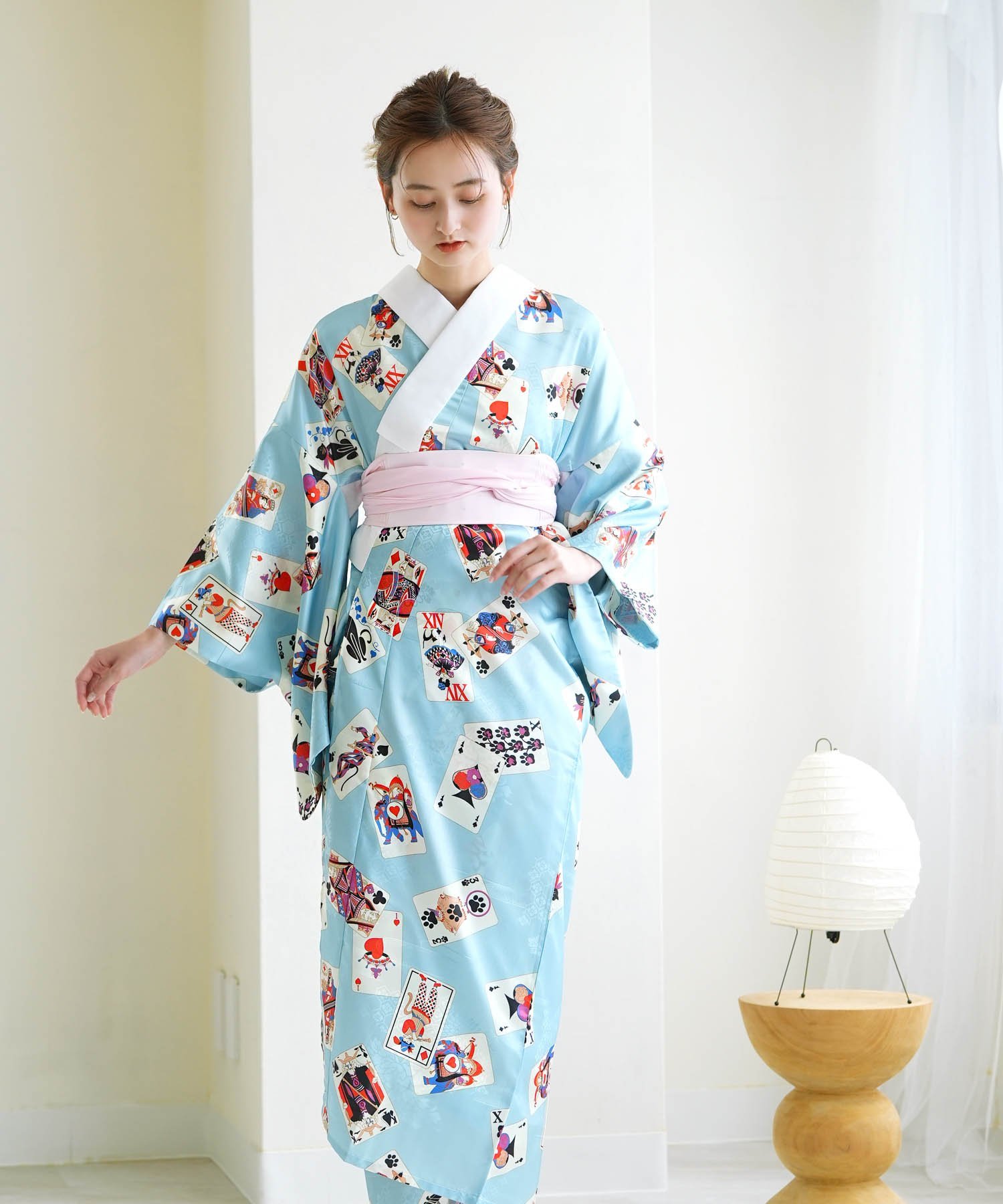 『友禅　草花』長襦袢　M 未使用　正絹　和装小物【B】 友禅 草花』長襦袢 M 未使用 正絹 和装小物【B】の通販 by りん