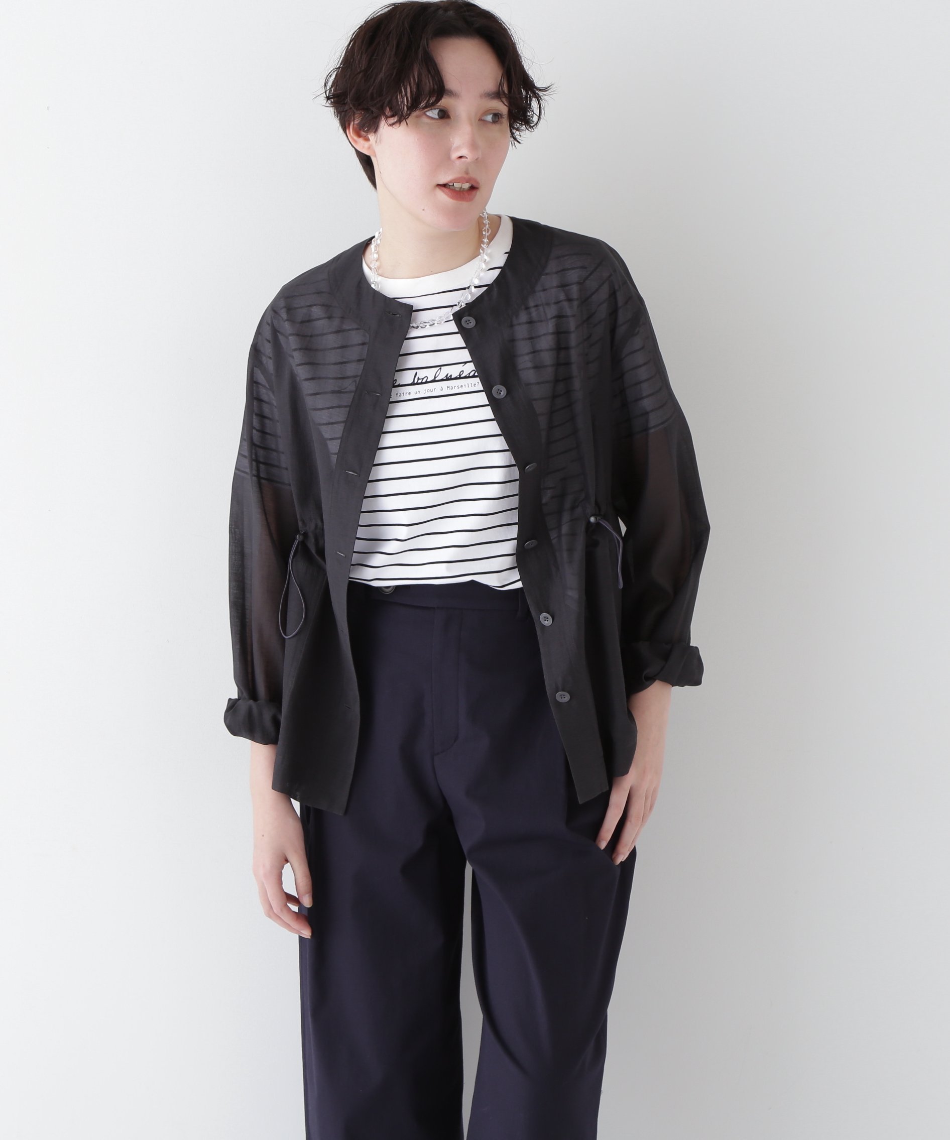 楽天市場】◇ハードマンリネンノーカラージップブルゾン human