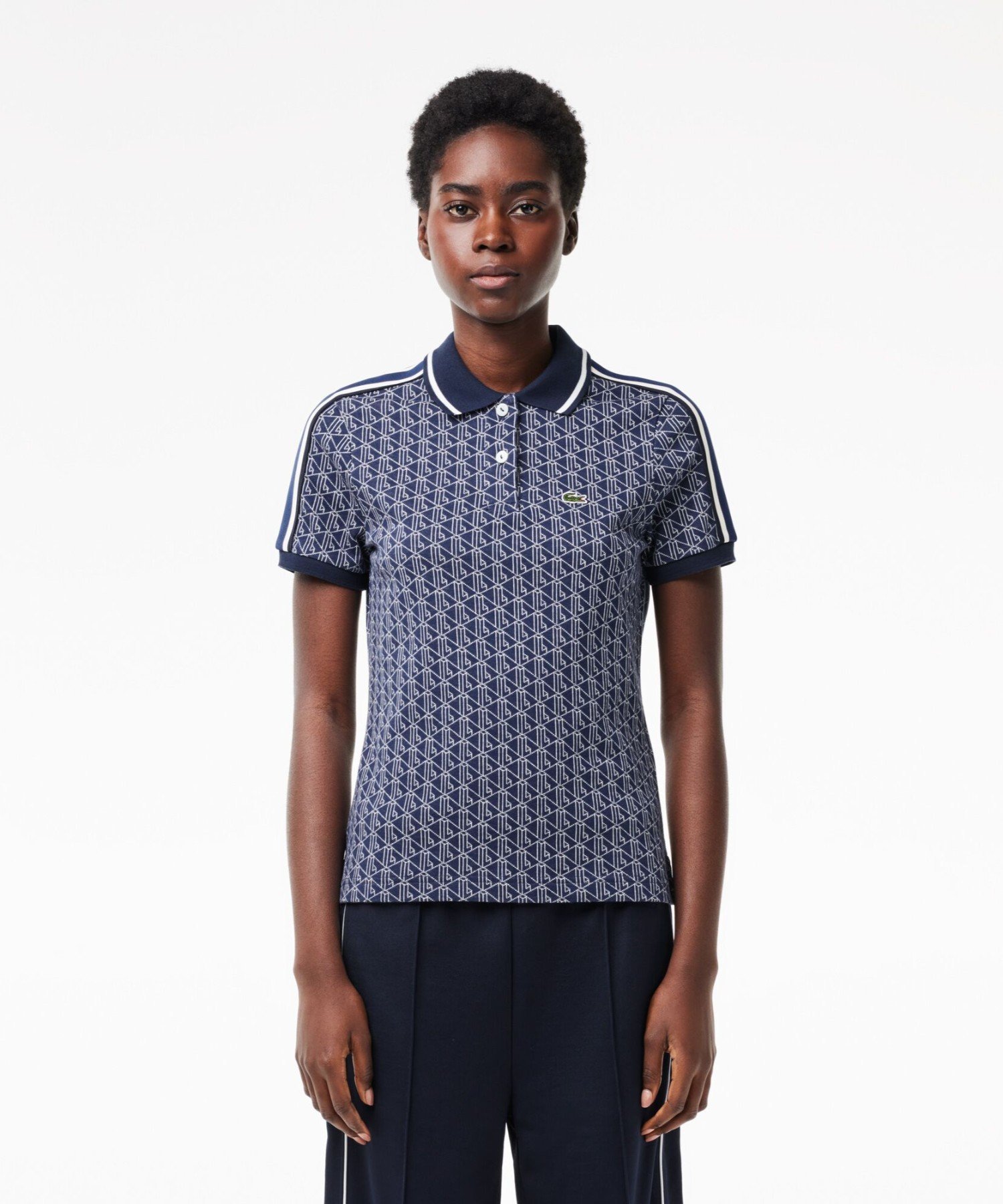 【美品】ラコステ　LACOSTE ポロシャツ　別注　モノグラムジャカード　4 モノグラムジャカードポロシャツ | ラコステ(LACOSTE) | マルイ