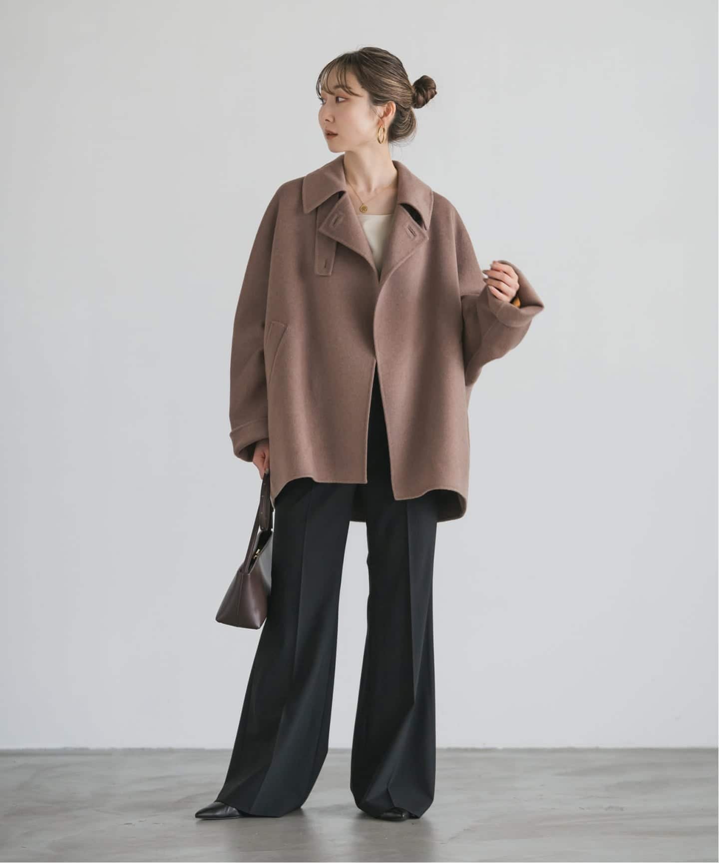 新品NOBLE Super160s リバードルマンショートコート ベージュ38 NOBLE 《追加》Super160s リバードルマンショートコート ノーブル