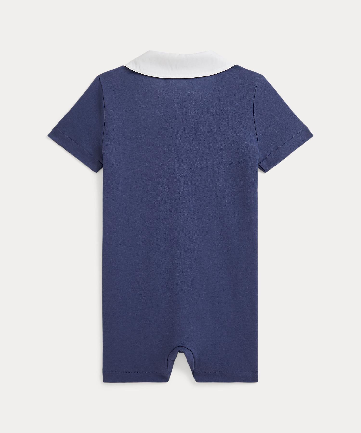 【SALE／50%OFF】POLO RALPH LAUREN (ベビー)エンブロイダリー コットン インターロック ショートオール【返品不可商品】 ラルフローレン マタニティウェア・ベビー用品 ロンパース・カバーオール ブルー【送料無料】