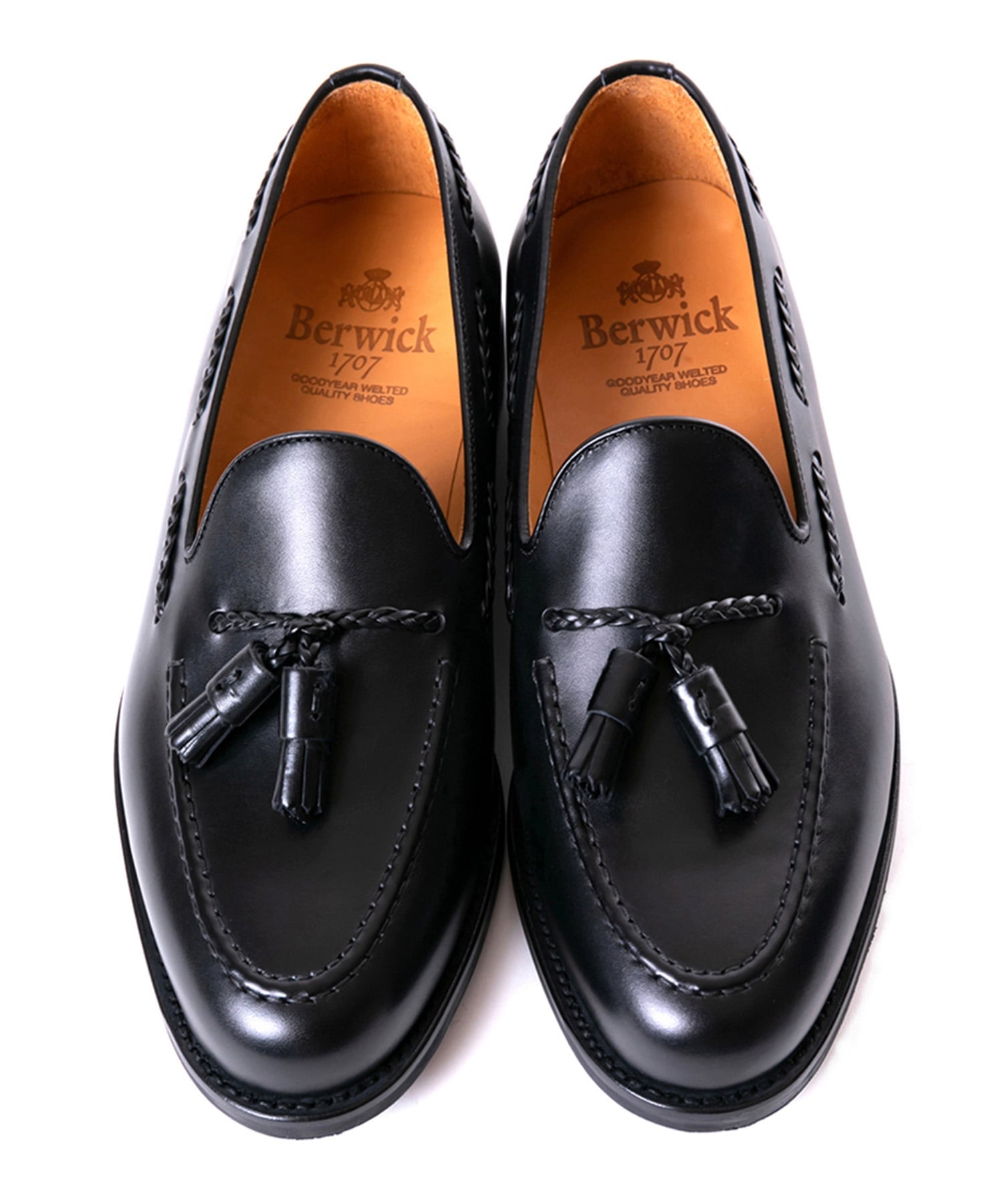 berwick タッセル ローファー 黒 Berwick1707 タッセルローファー バーウィック シューズ・靴