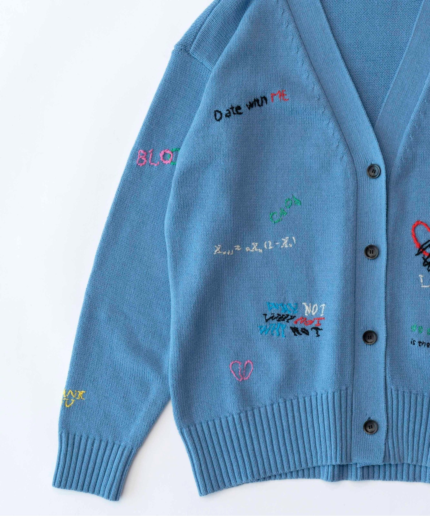 MAISON SPECIAL ライフワードエンブロイダリーニットカーディガン 