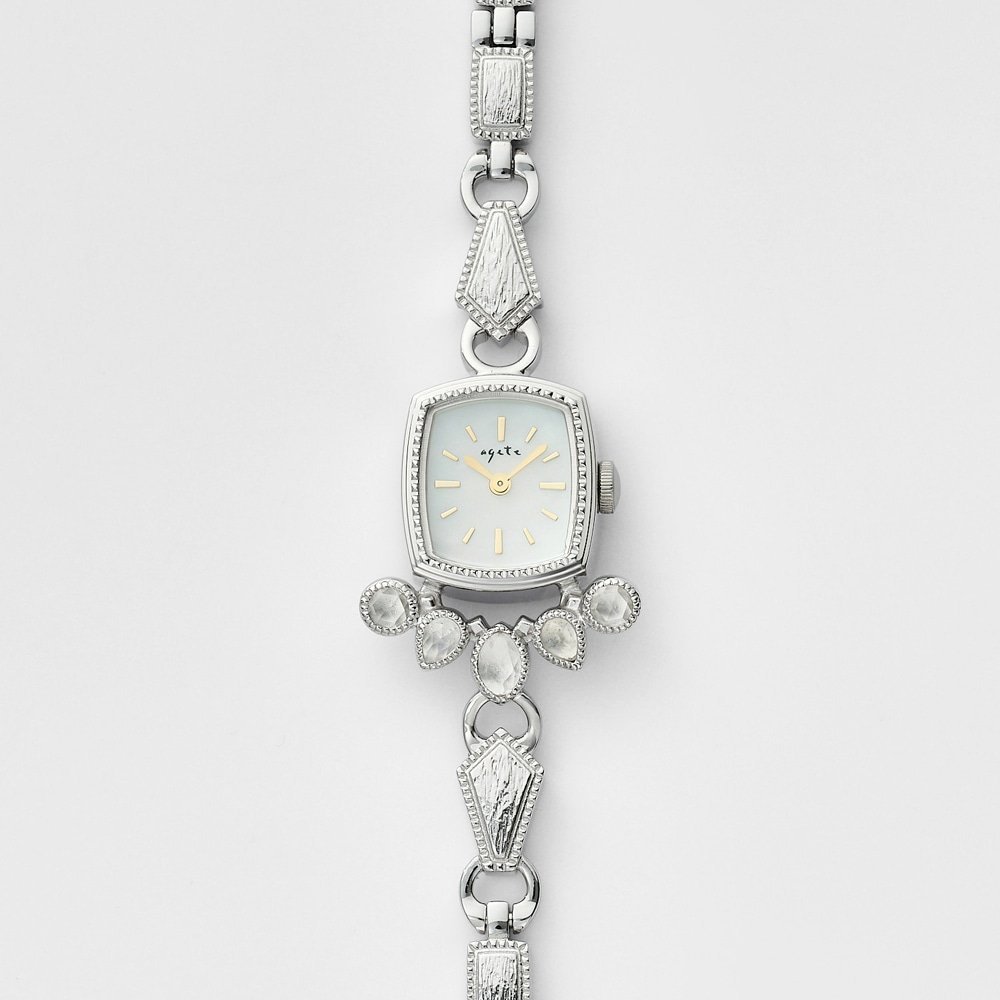 agete♪ジュエリーウォッチ 楽天市場】スクエアフェイスウォッチ 【AGETENO.26YG時計】 agete