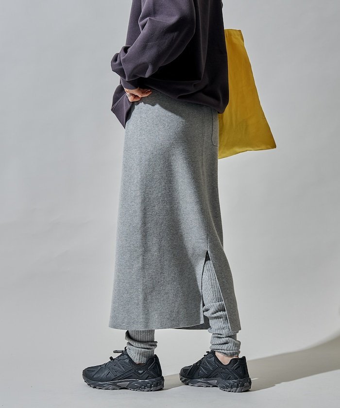 スカートwithハーフレギンス　グレー WEB限定】ミニ裏毛スカート付き10分丈レギンス 通販【ニッセン】