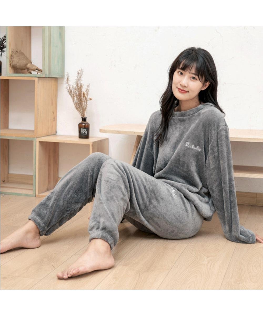 楽天市場】ソフトであったかフリースパジャマハイネック パジャマ 寝具