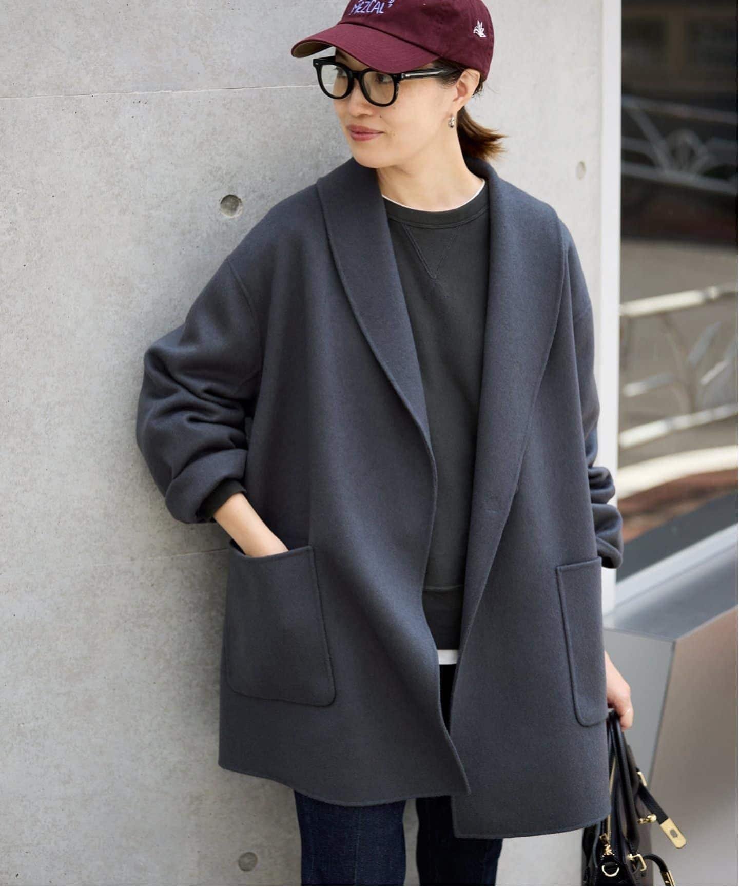 SALE／20%OFF】HAMILTONダブルフェイスロングチェスターコート SLOBE