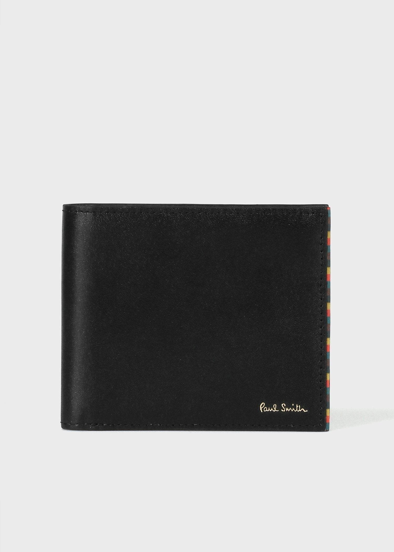 Paul Smith ハイライトステッチ　二つ折り財布　新品未使用品　ブラック 送料無料】ポールスミス Paul Smith 折財布 ハイライトステッチSS24