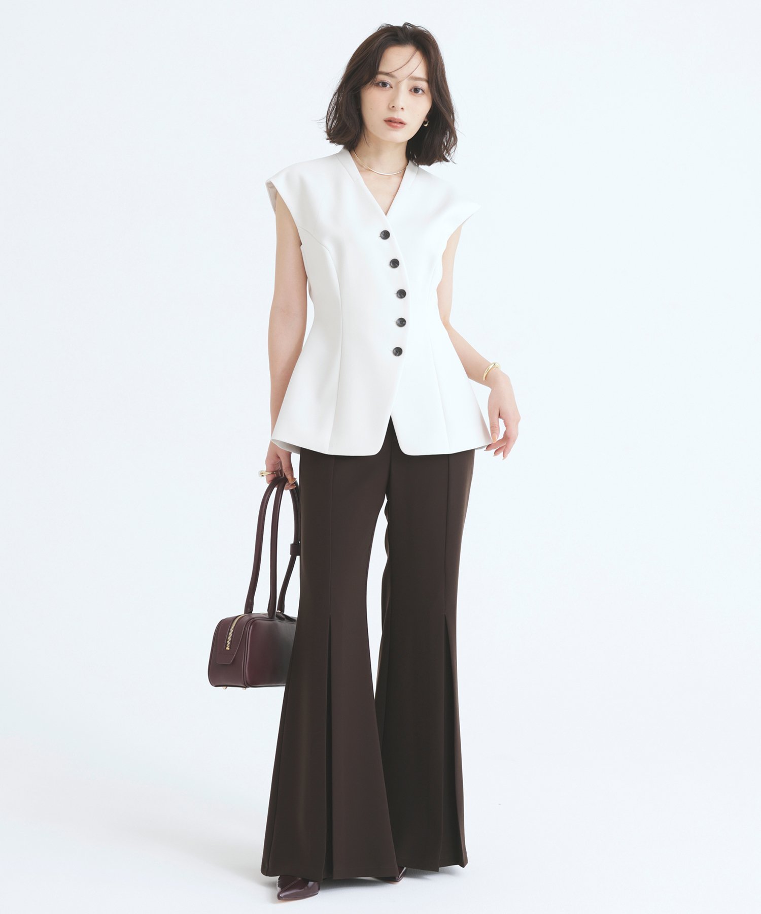 超安い SALE／40%OFF】anuans アニュアンス カーブフロントジレ トップス